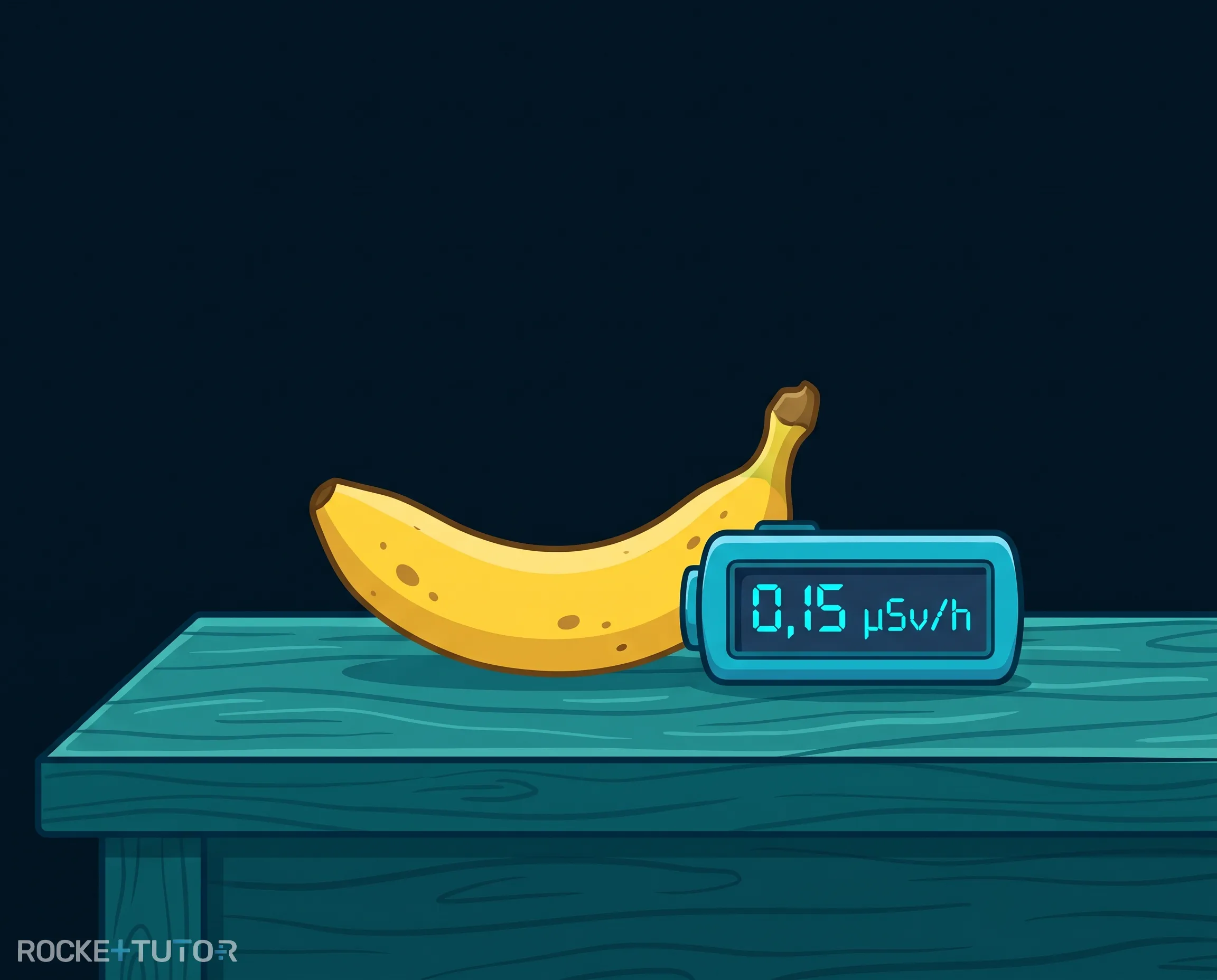 Radioaktive Banane als Beispiel