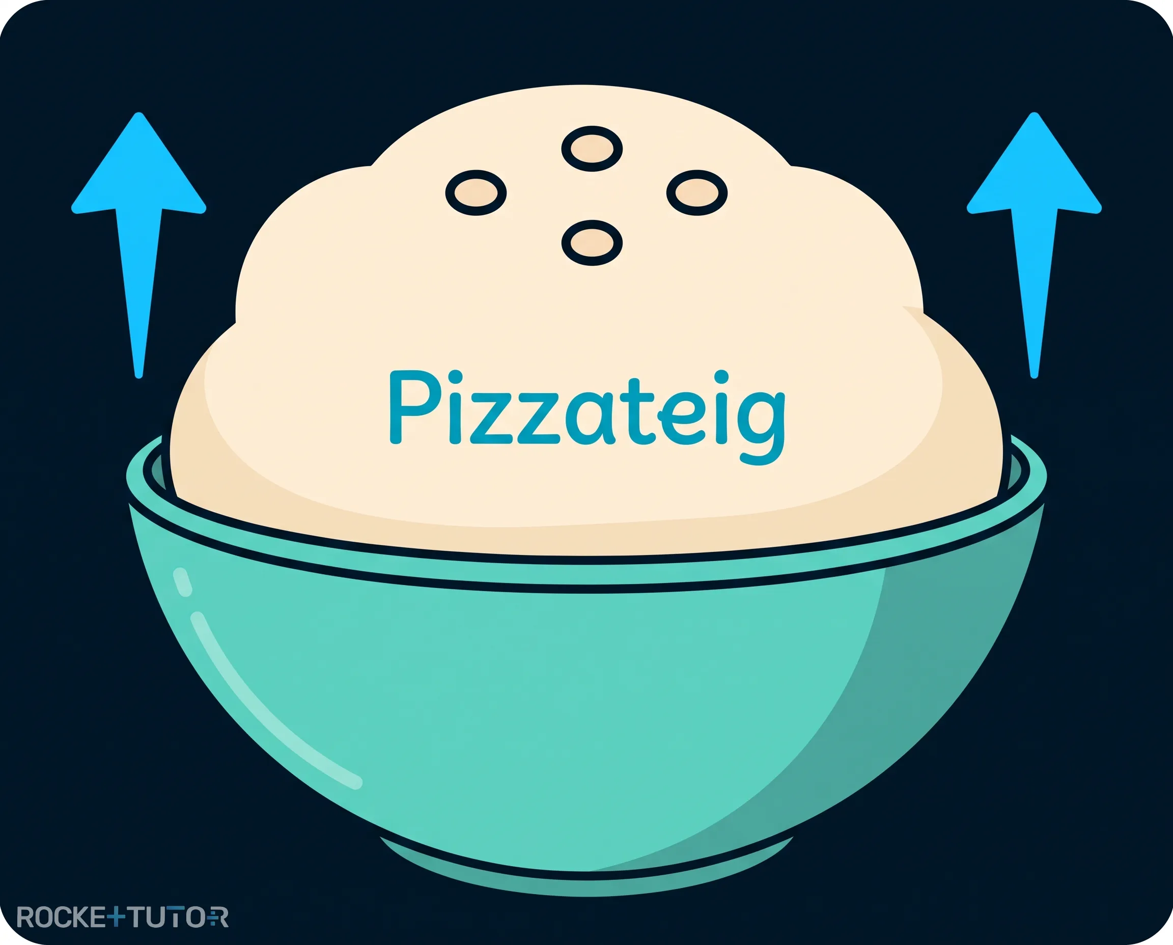 Pizzateig und gärender Apfelsaft