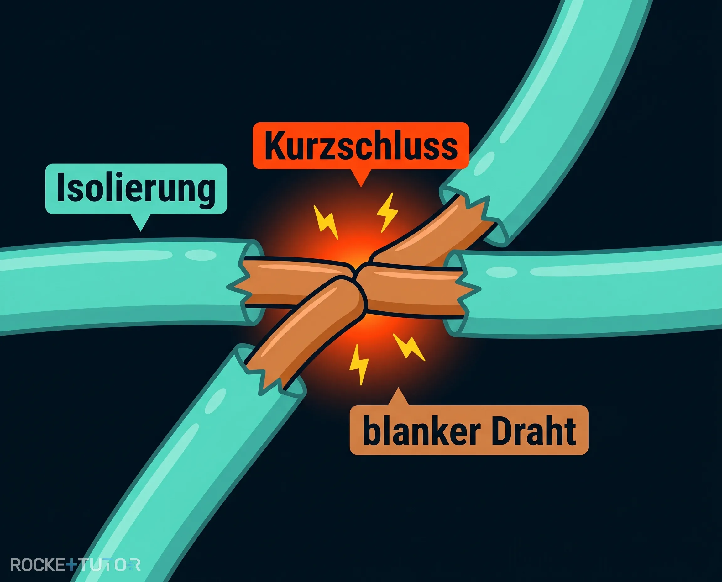 Veranschaulichung eines elektrischen Kurzschlusses
