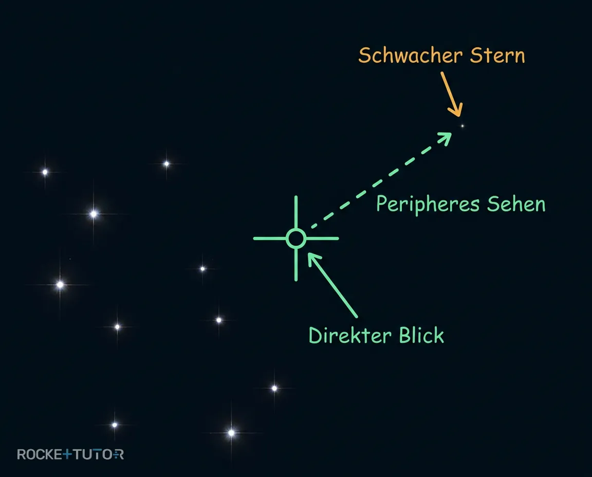 Sternenhimmel mit verschwindendem Stern