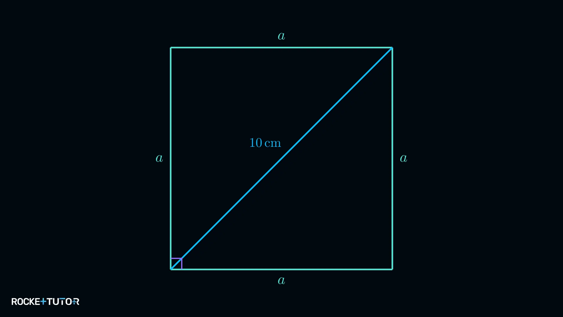 Quadrat mit Diagonale, beide Dreiecke eingezeichnet
