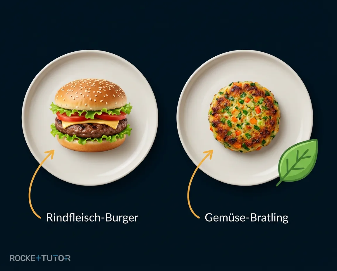 Burger und Gemüse-Bratling