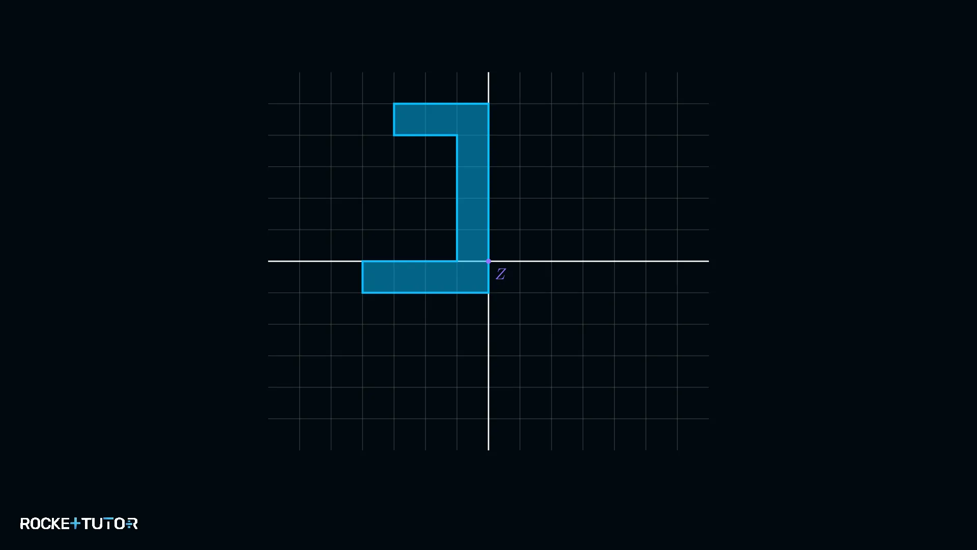 Hälfte eines T-Logos mit Spiegelzentrum Z