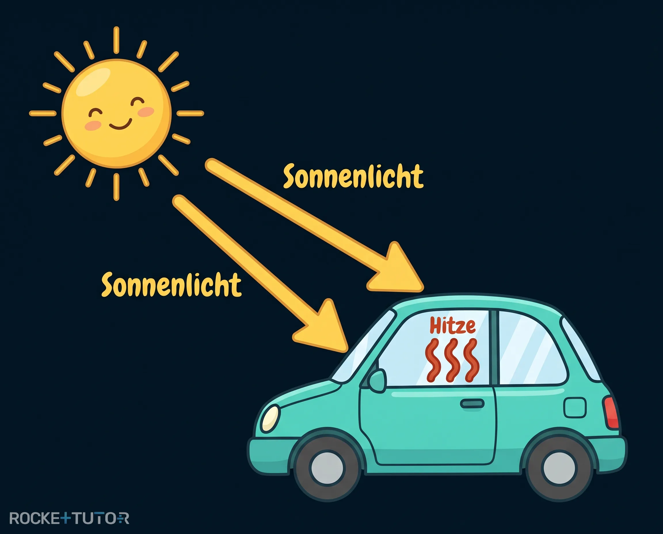 Auto in der prallen Sonne
