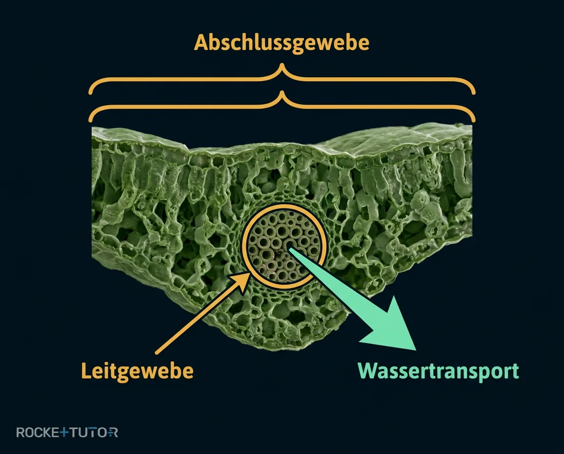 Aufbau eines Pflanzenblattes