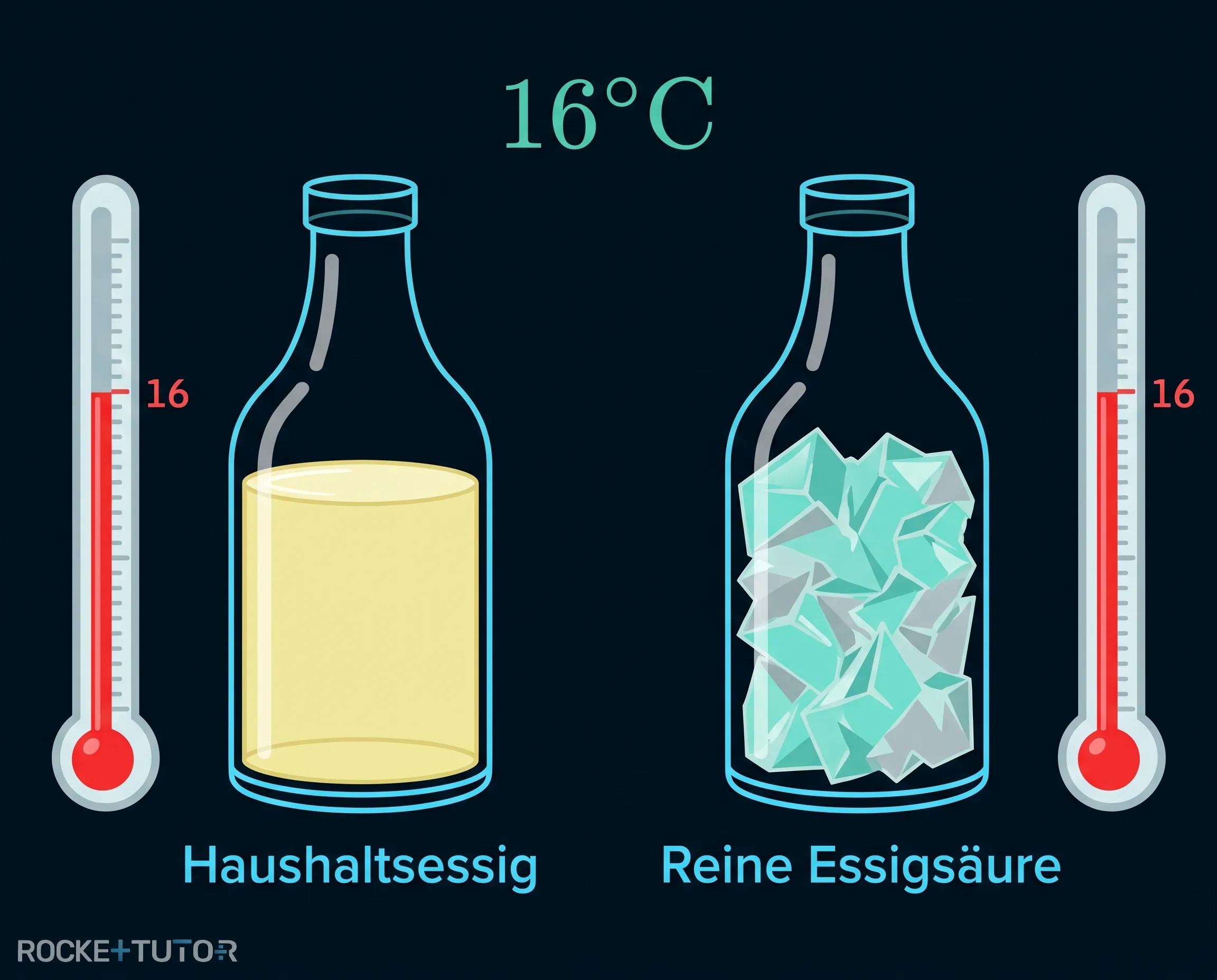 Essigsäure gefriert zu Eisessig