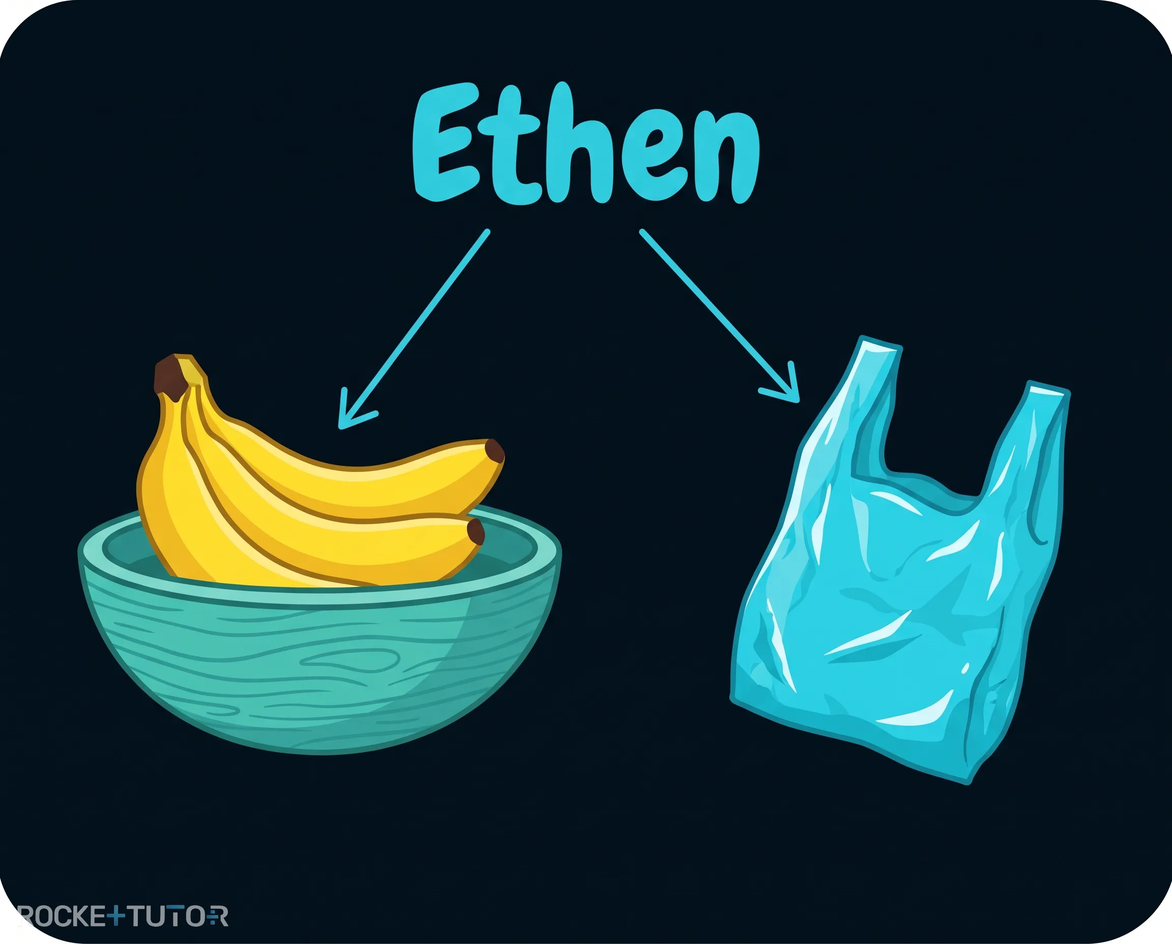 Bananen und Plastiktüte
