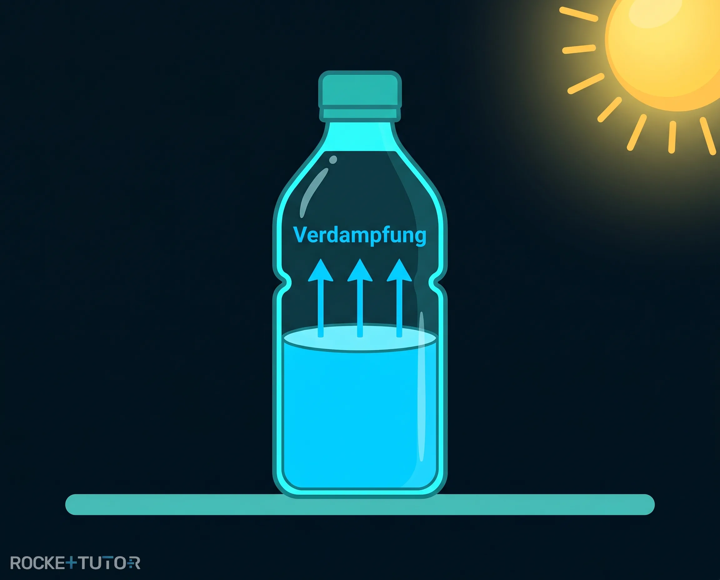 Verdampfung in einer geschlossenen Flasche