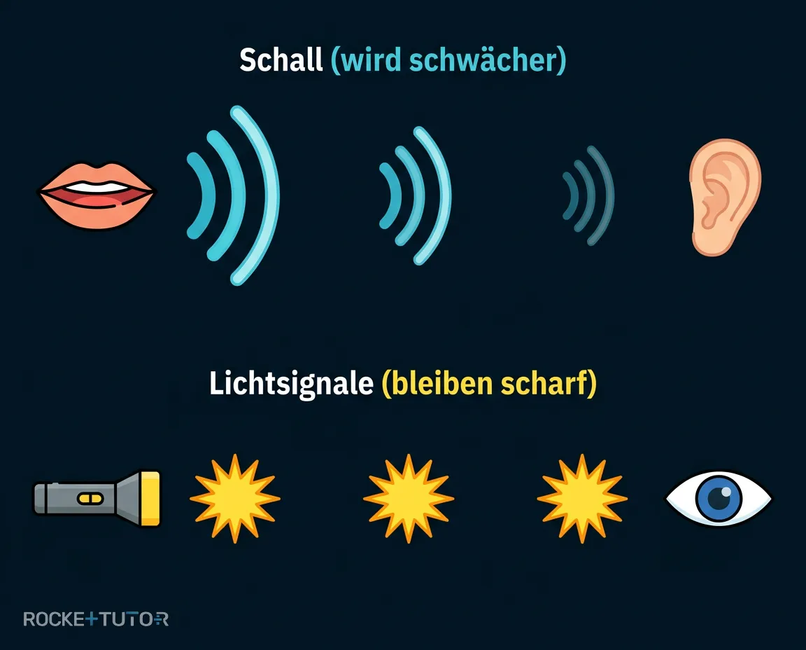 Stille Post mit Taschenlampe