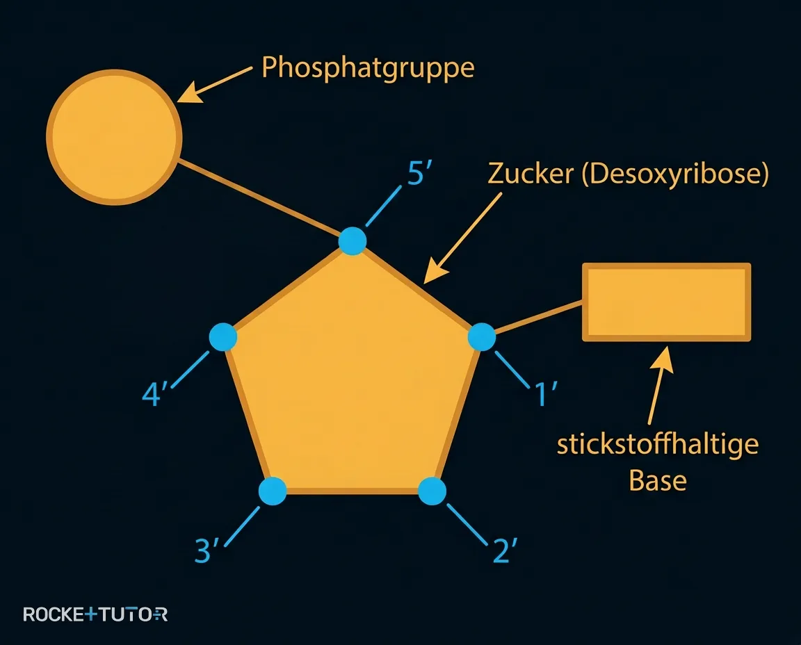 Aufbau eines einzelnen Nucleotids