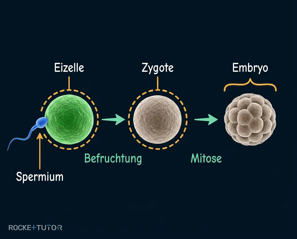 Befruchtung von Spermium und Eizelle