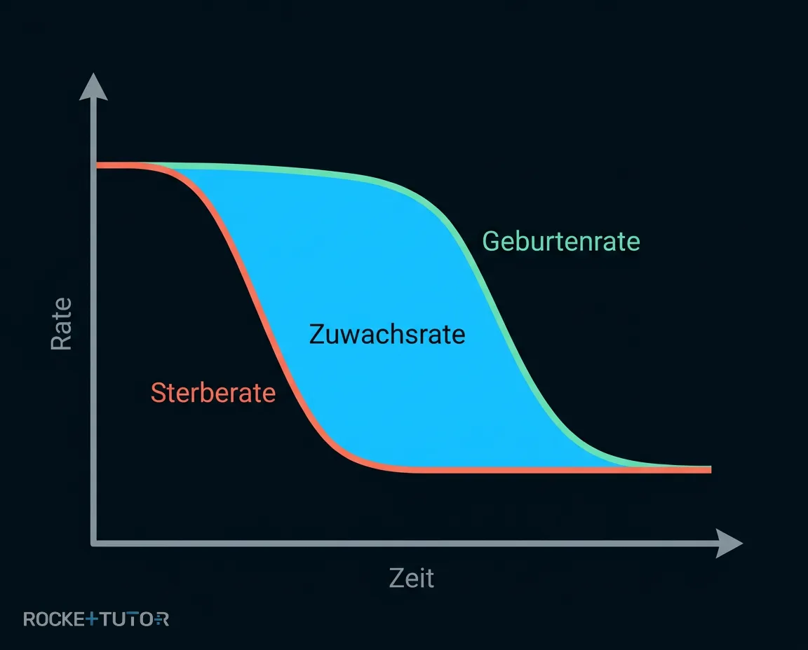 Diagramm zum demografischen Übergang