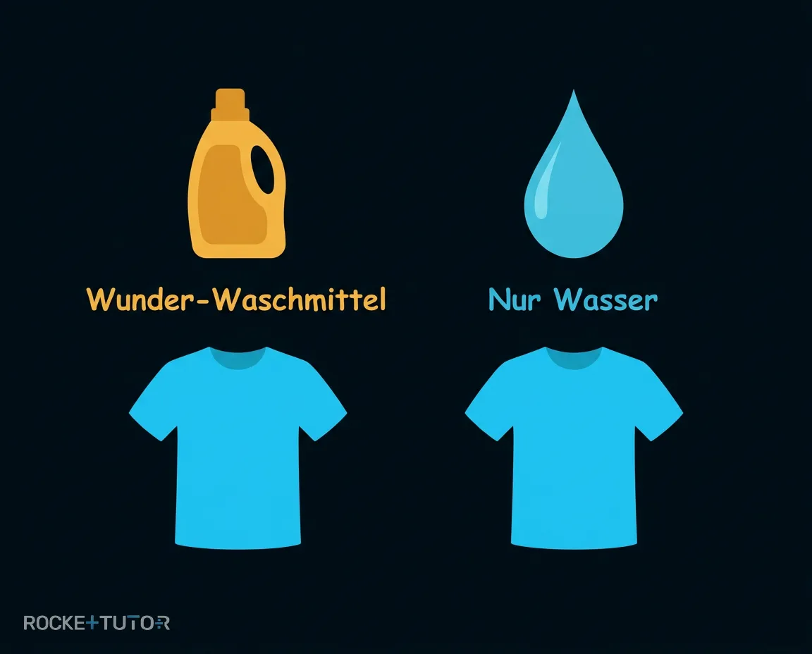 T-Shirt mit und ohne Fleck