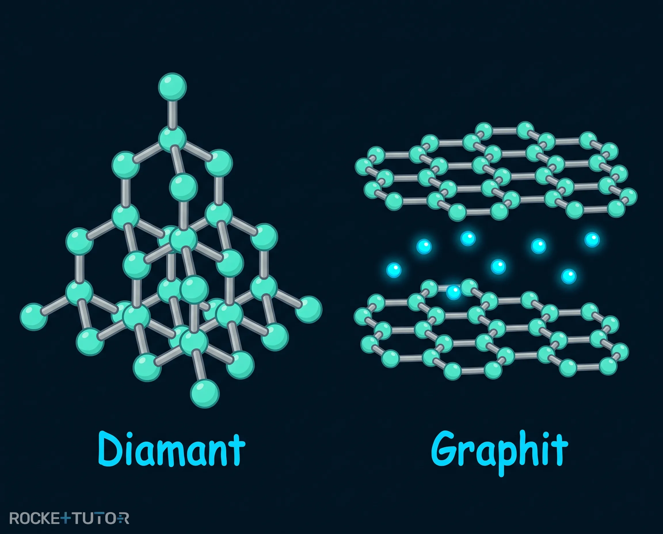 Struktur von Diamant und Graphit