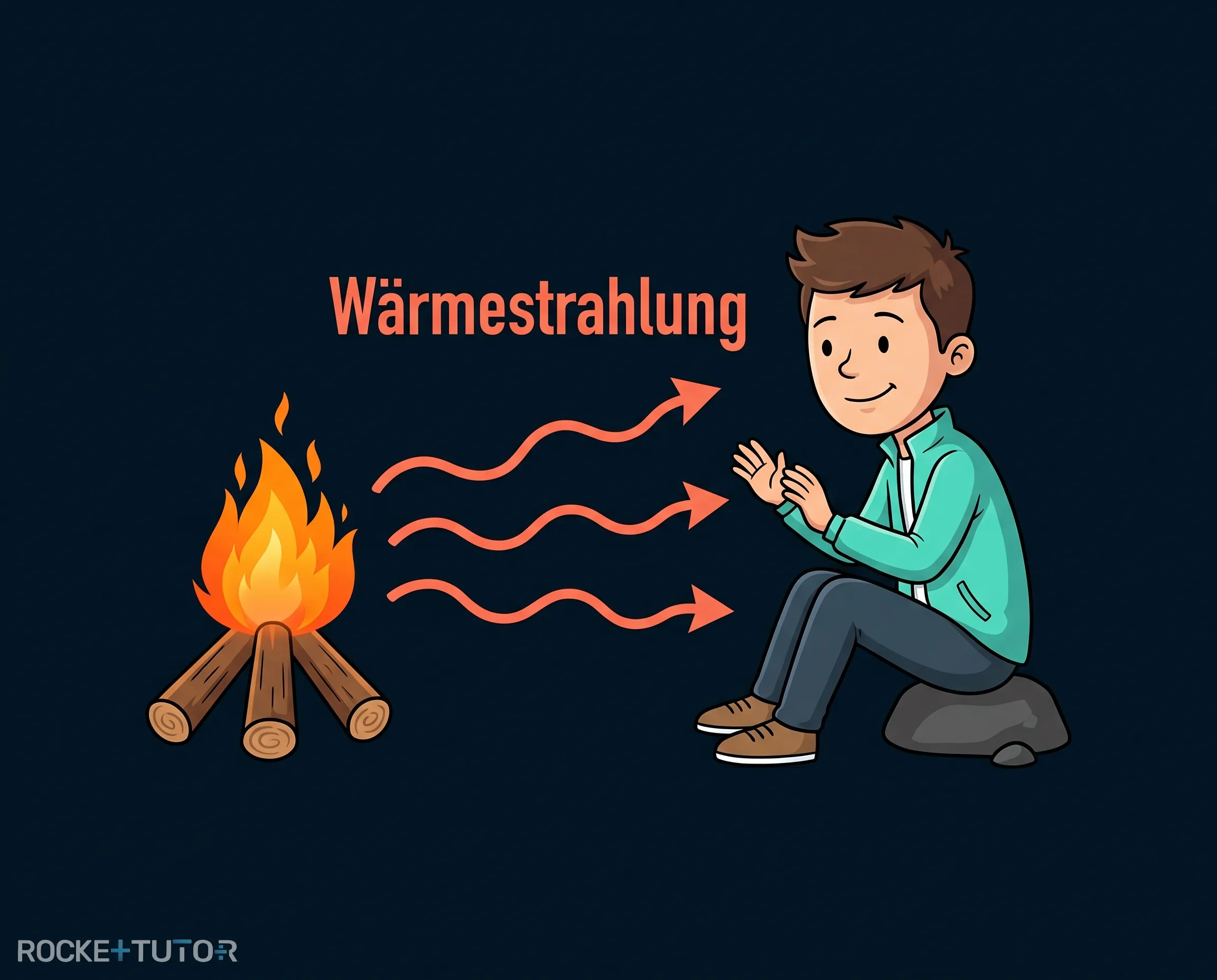 Lagerfeuer wärmt Gesicht