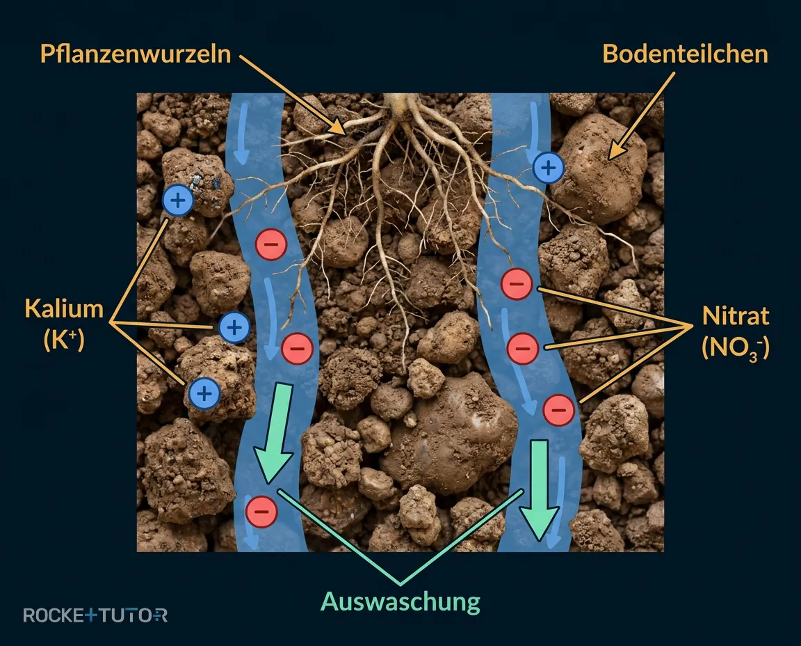 Nährstoffverhalten bei Regen