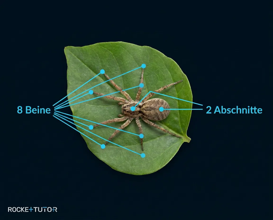 Spinne auf einem Blatt