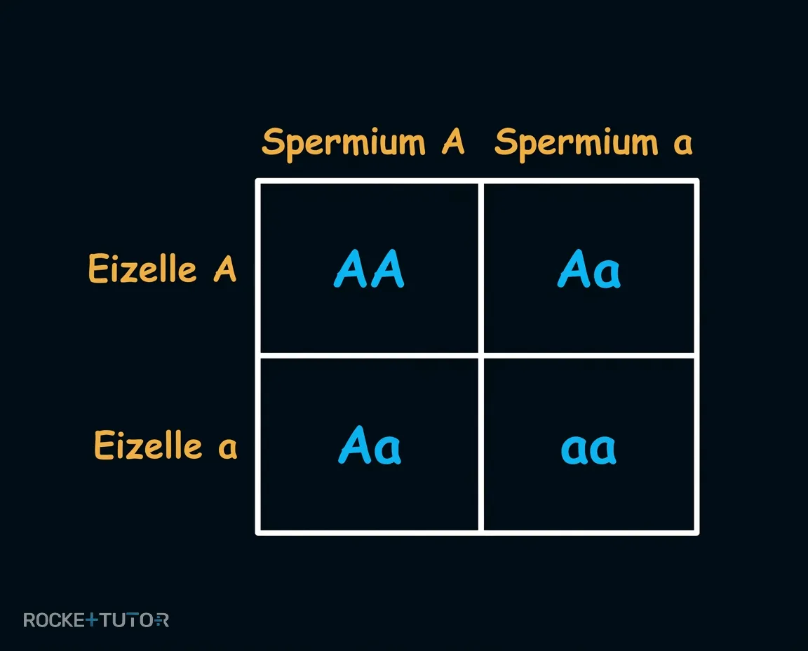 Rekombinations-Quadrat für Albinismus
