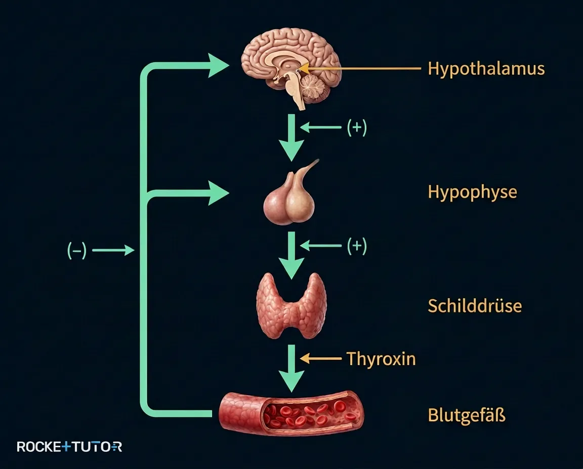Regelkreis der Schilddrüse mit Thyroxin