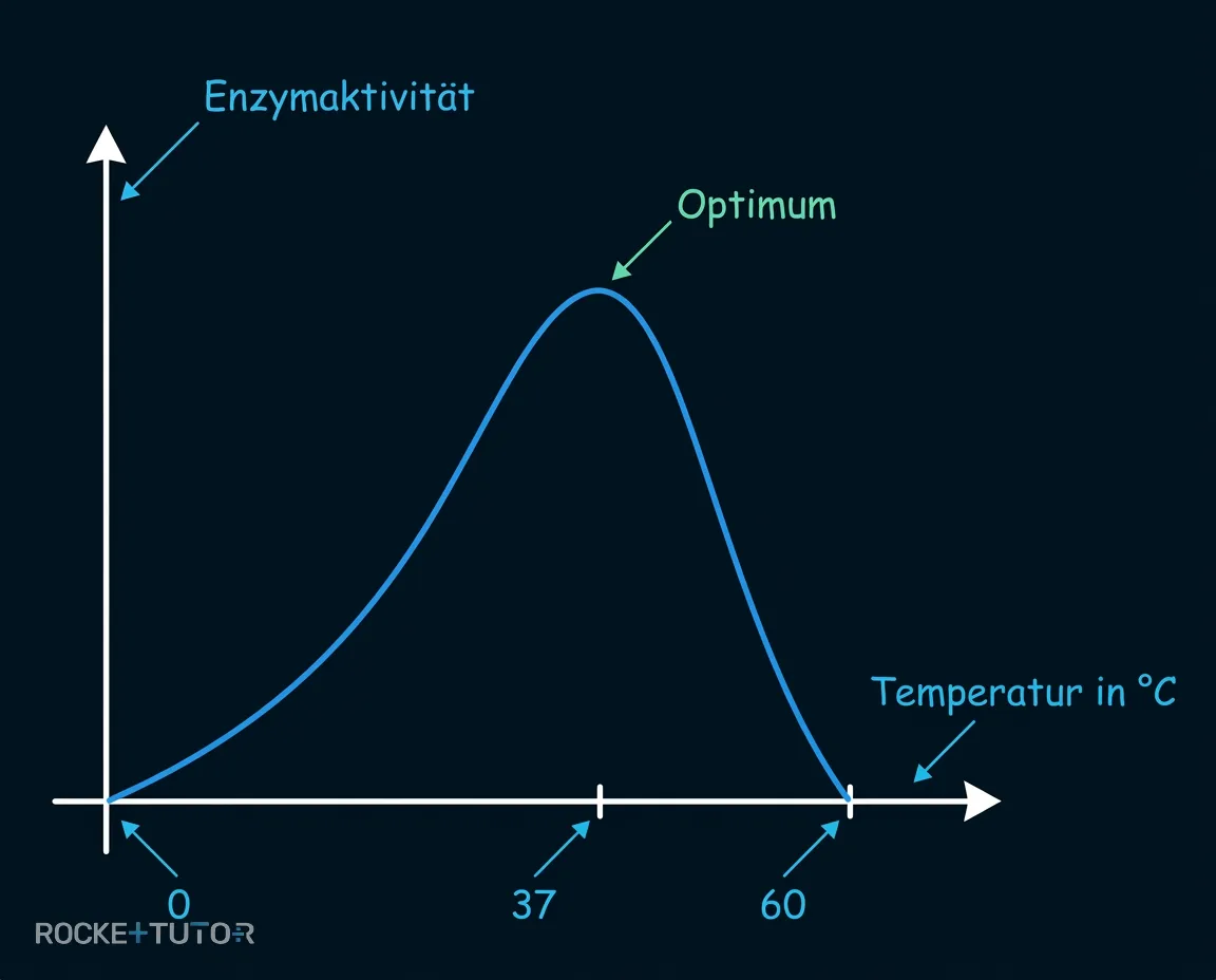 Optimumskurve der Enzymaktivität