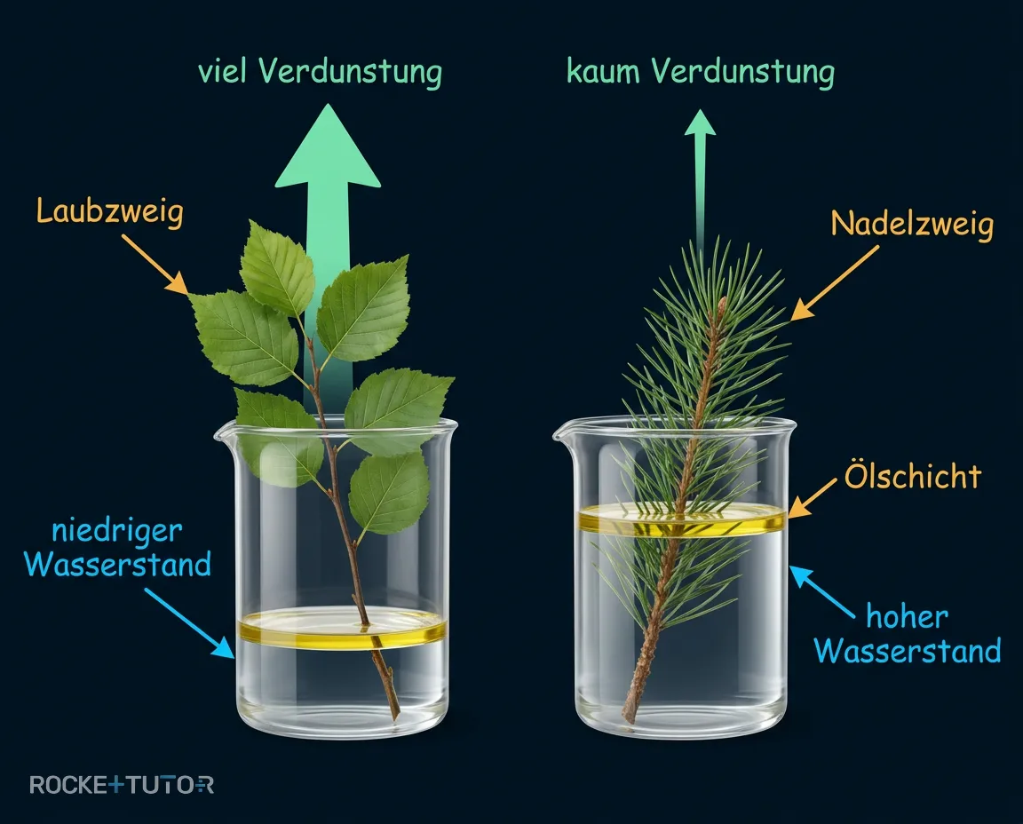 Zwei Gläser mit Zweigen