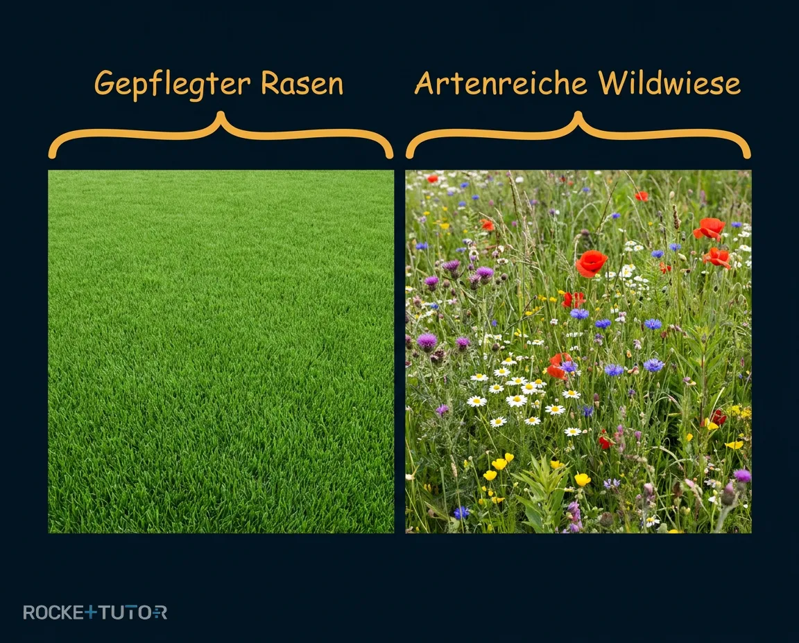 Grüne Wiese ohne Insekten