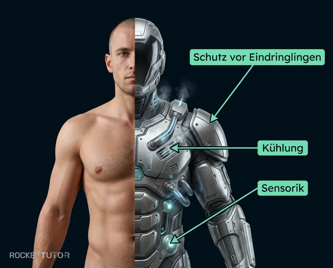 Querschnitt der menschlichen Haut