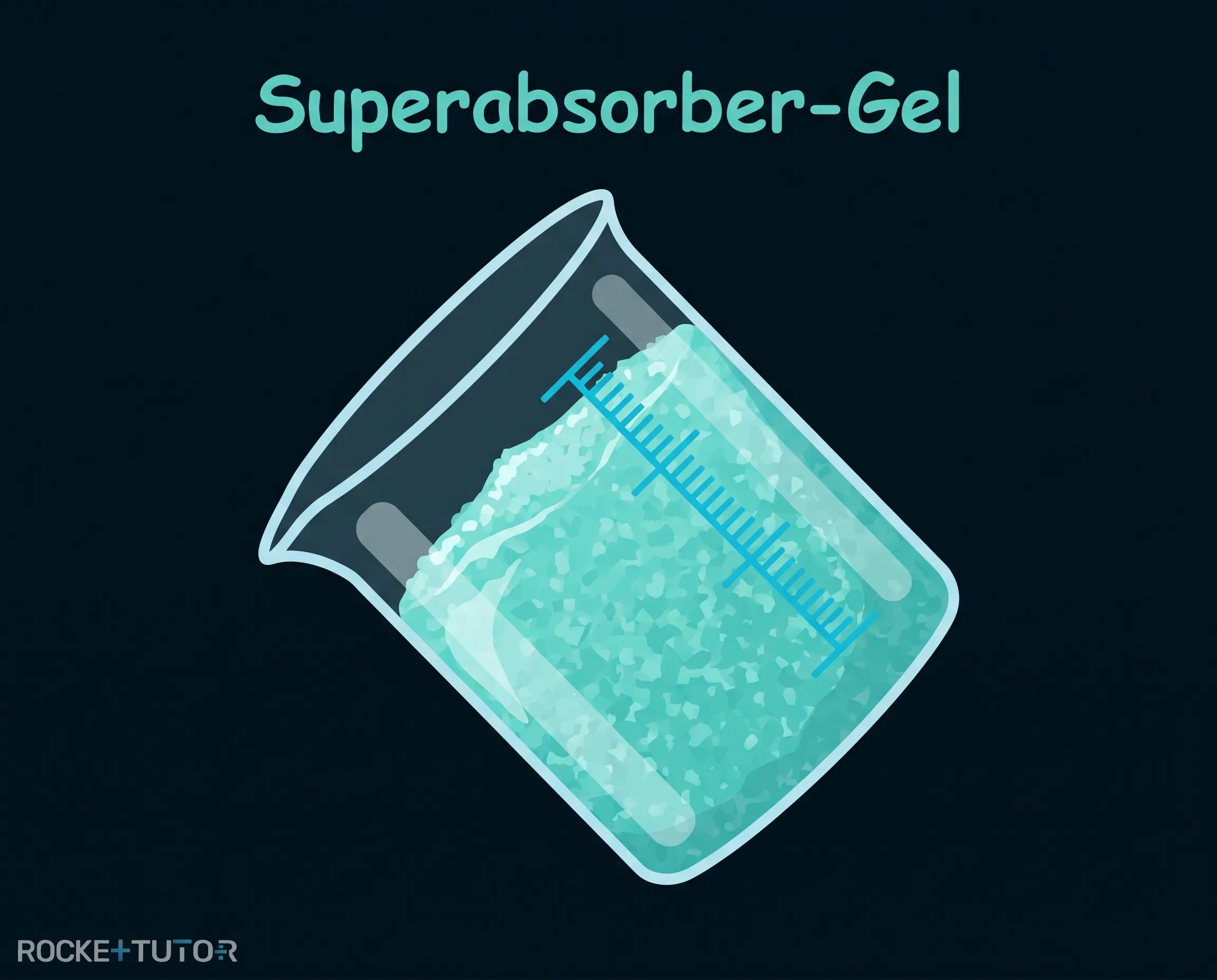 Feste Gel-Masse im Becherglas