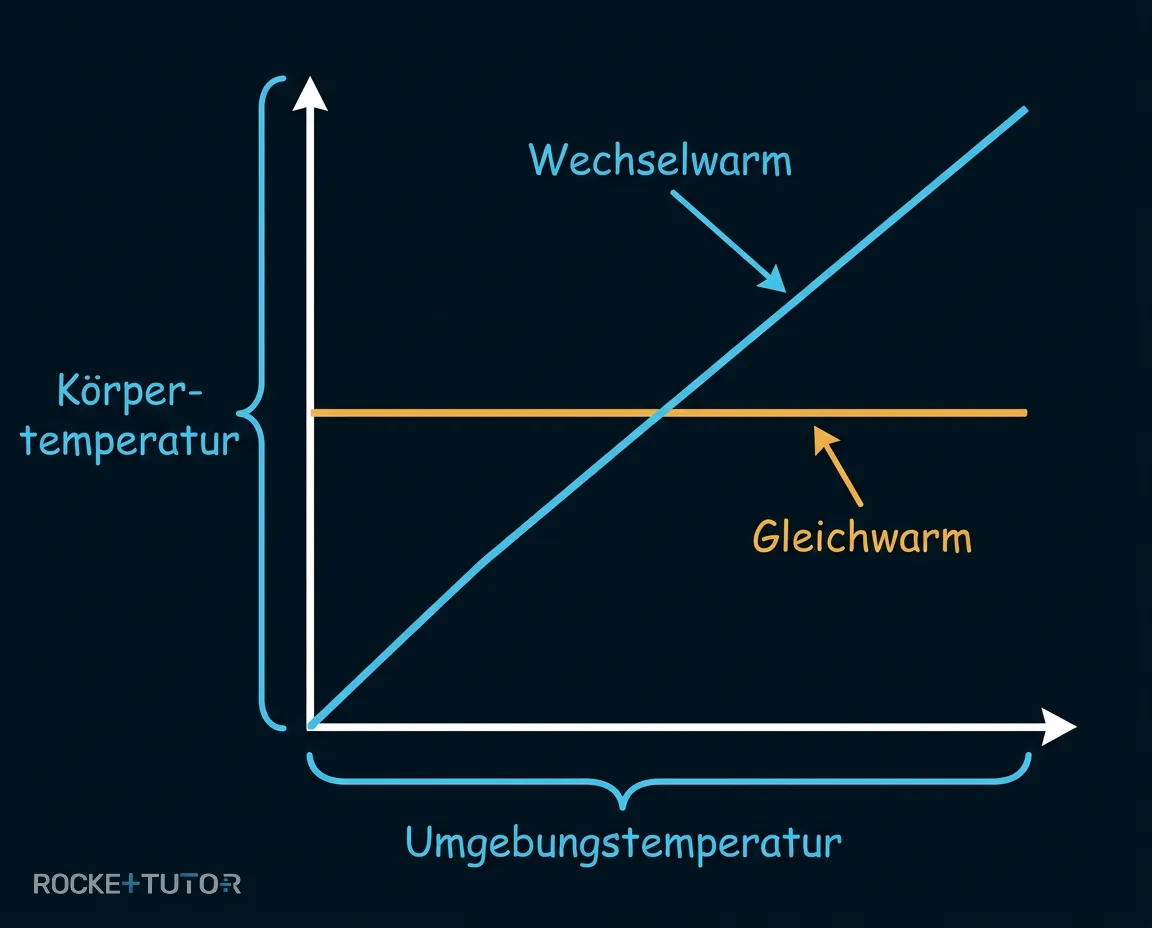 Vergleich wechselwarm und gleichwarm
