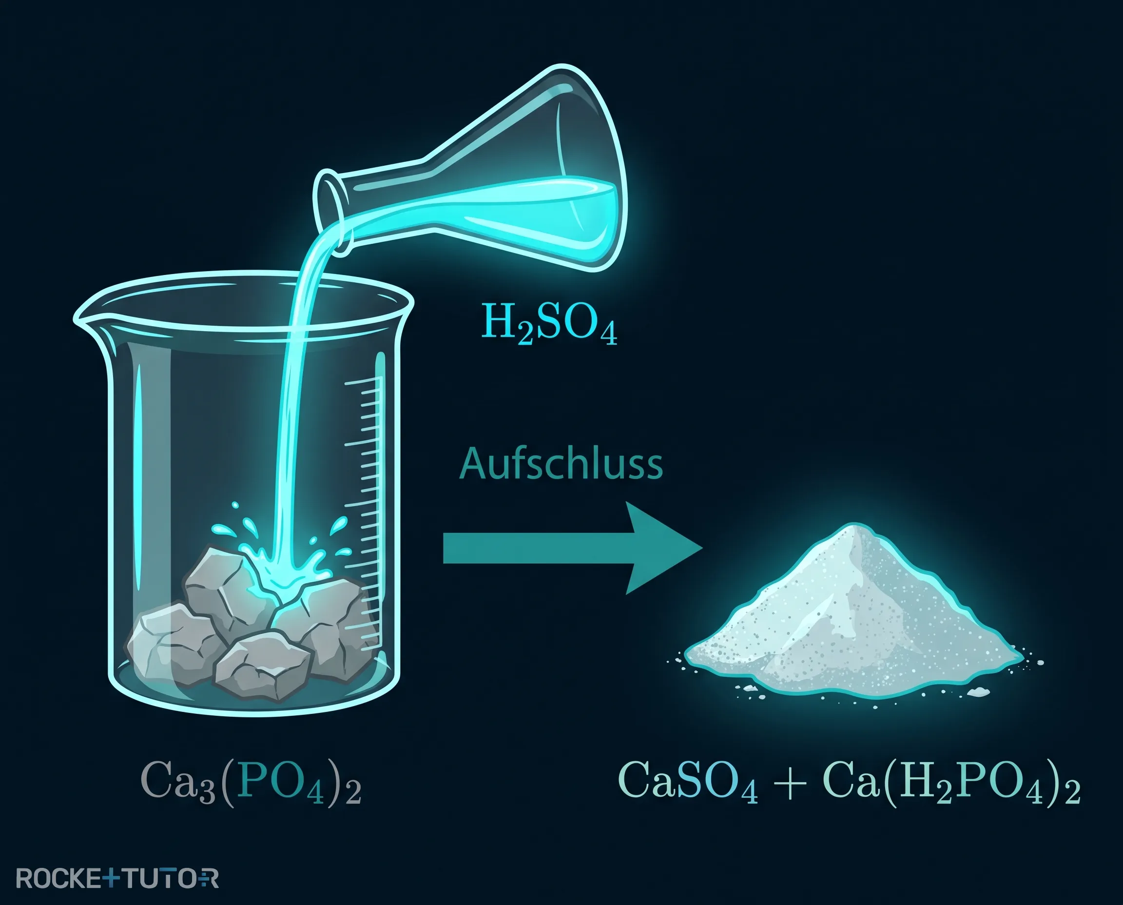 Reaktion zu Superphosphat Dünger
