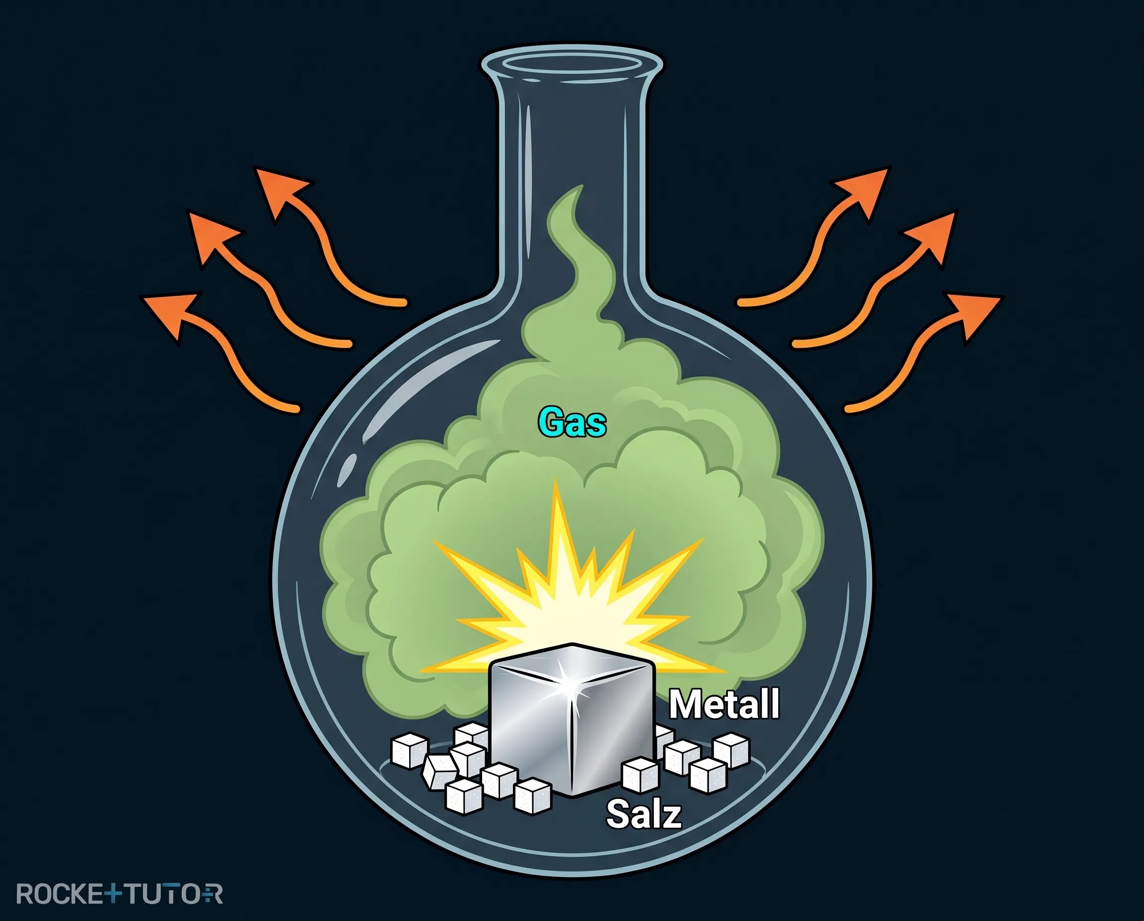 Reaktion von Metall und Gas