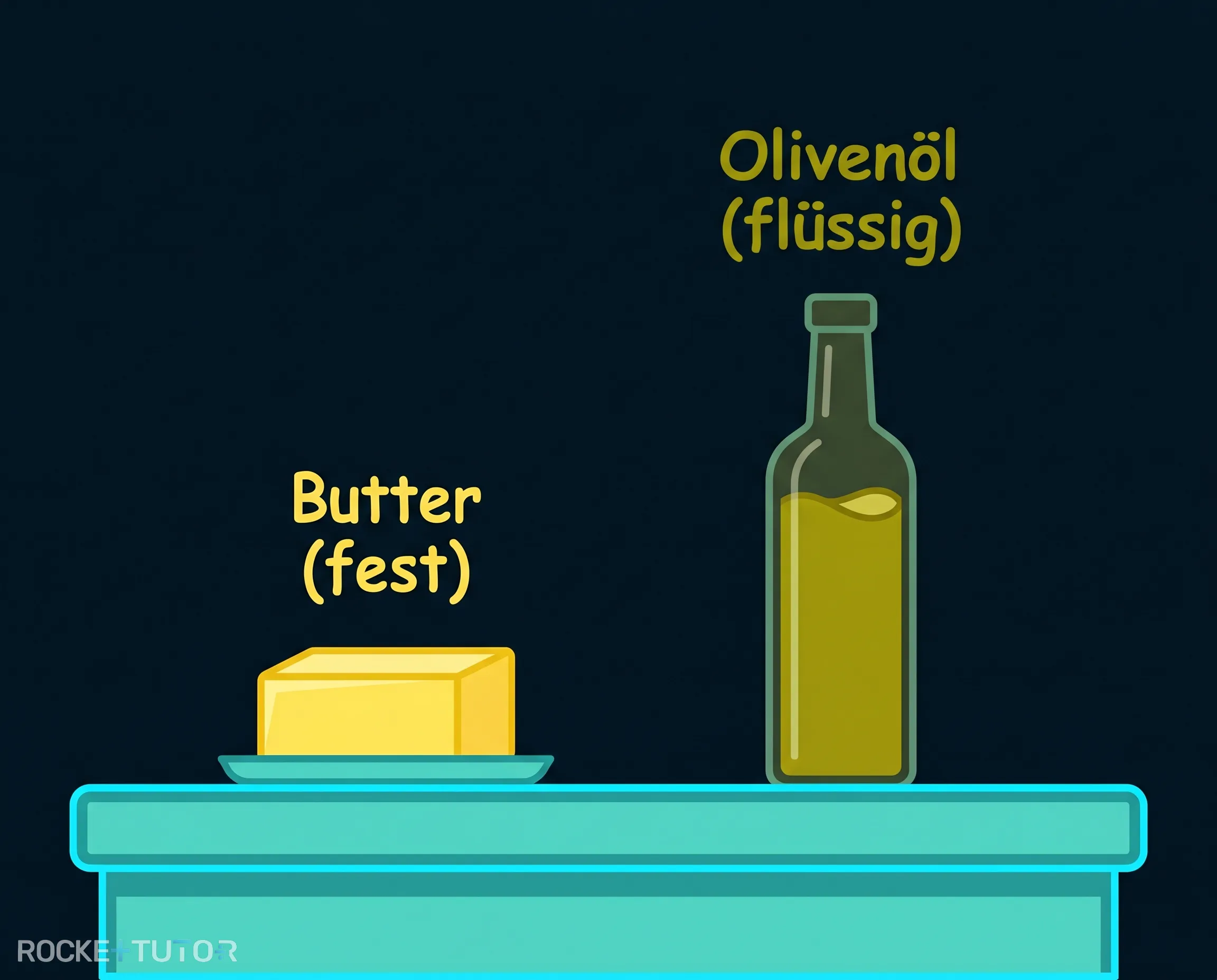 Butter und Olivenöl im Vergleich