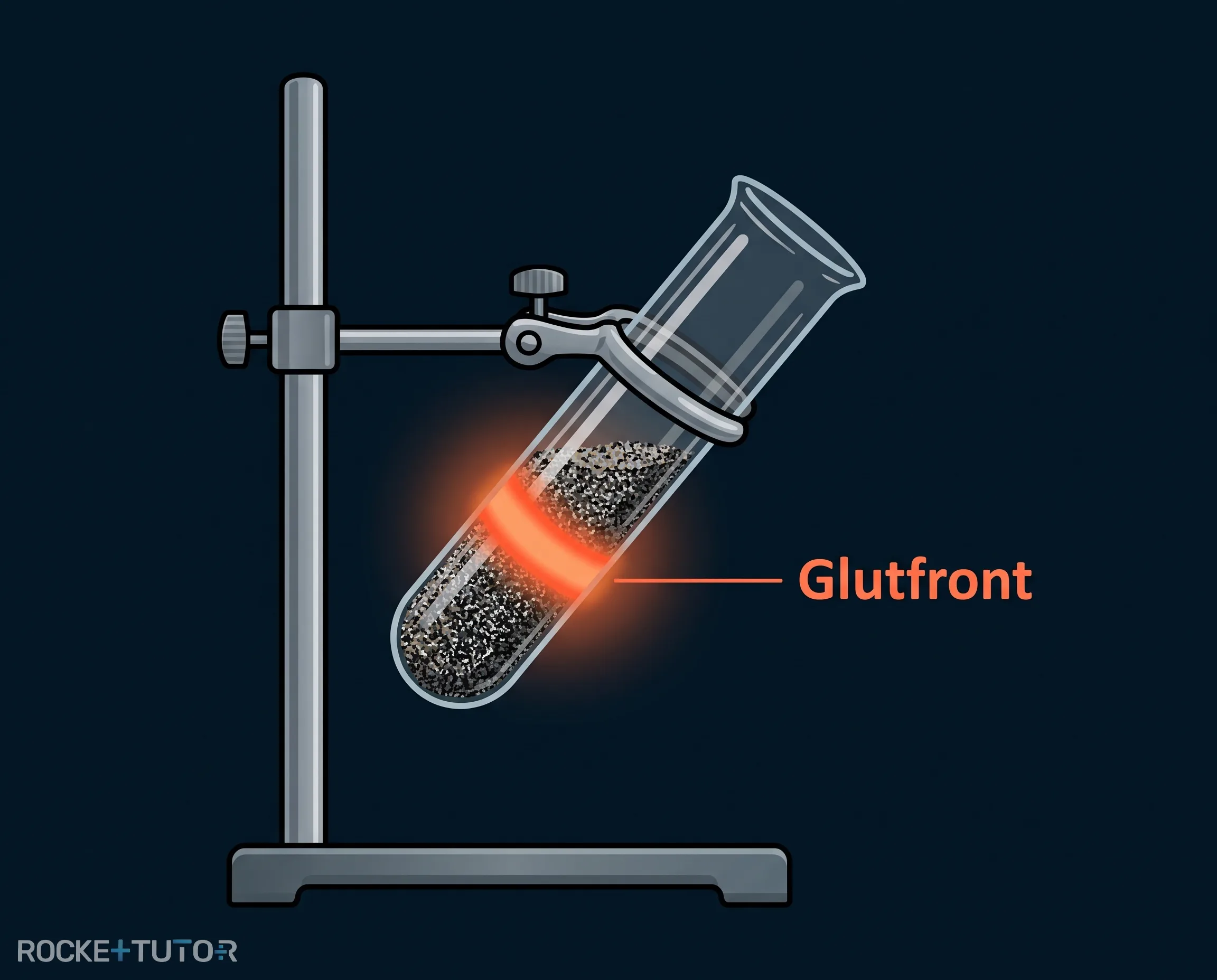 Glutfront im Reagenzglas