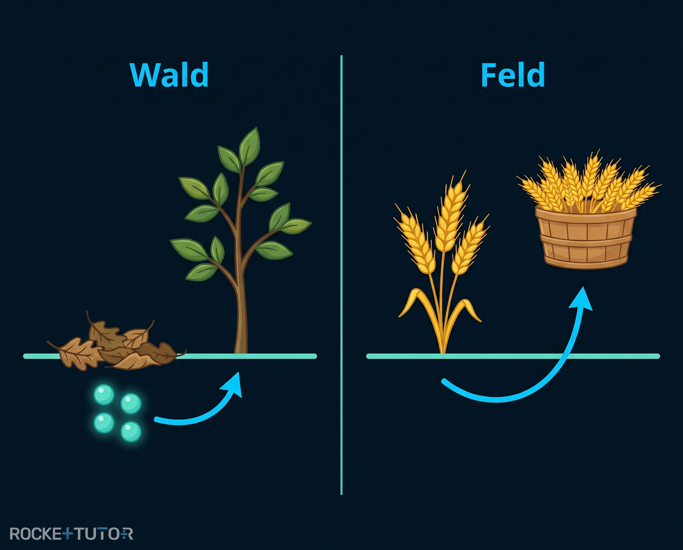 Feld mit Traktor und Ernte