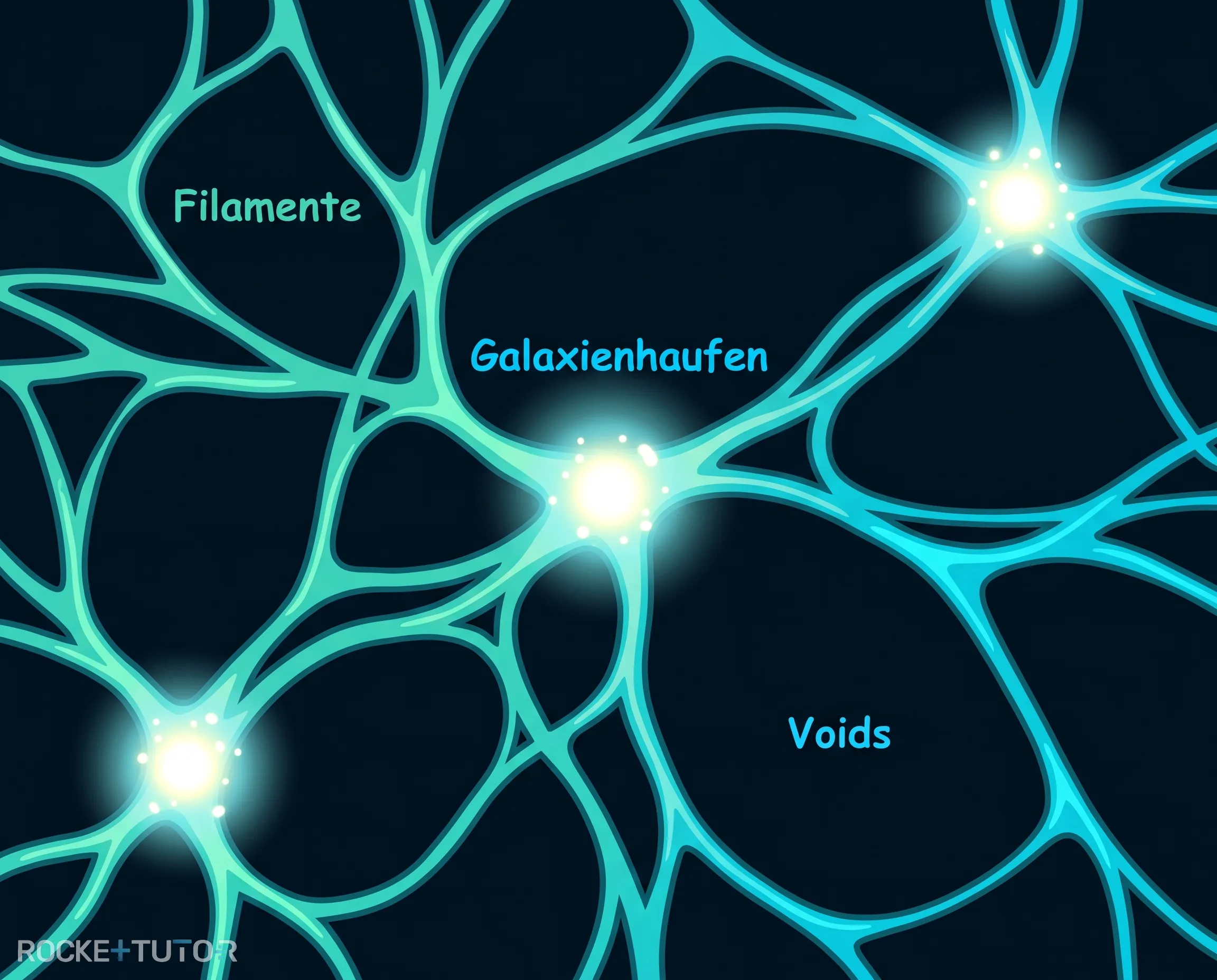 Wabenstruktur des Universums mit Filamenten und Voids