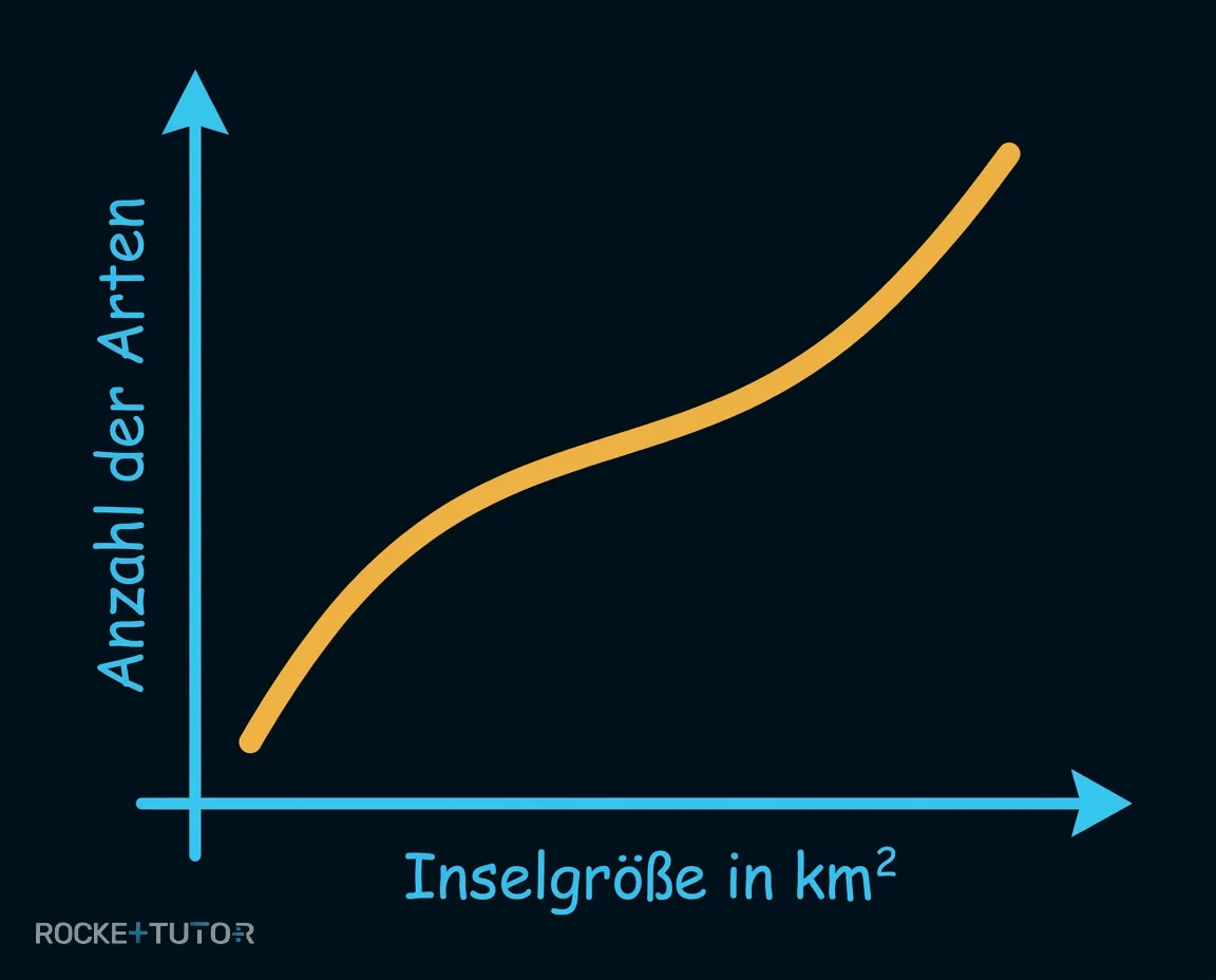Diagramm zur Arten Areal Beziehung