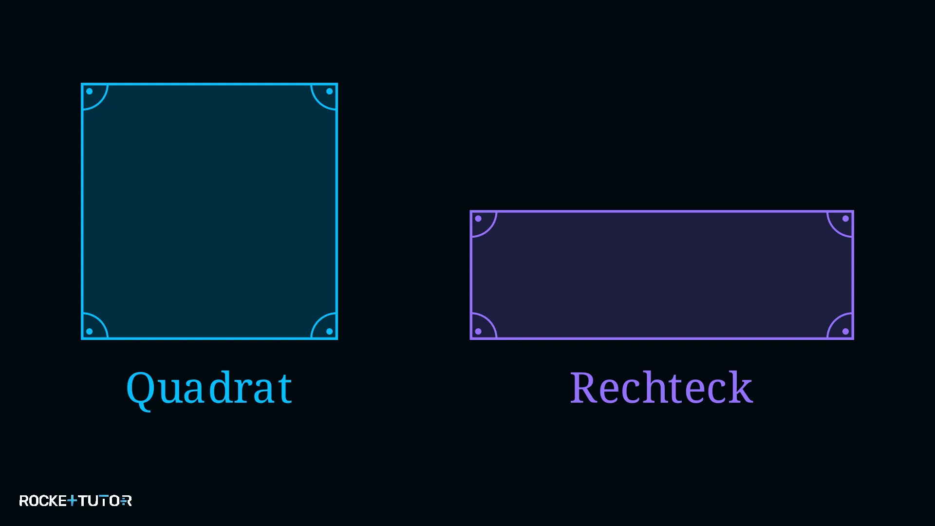 Quadrat und langes Rechteck