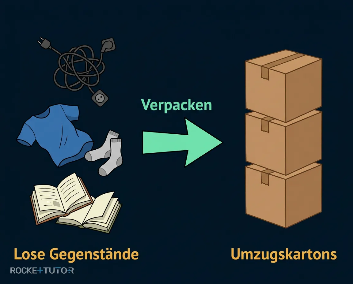 Umzugskartons als Analogie