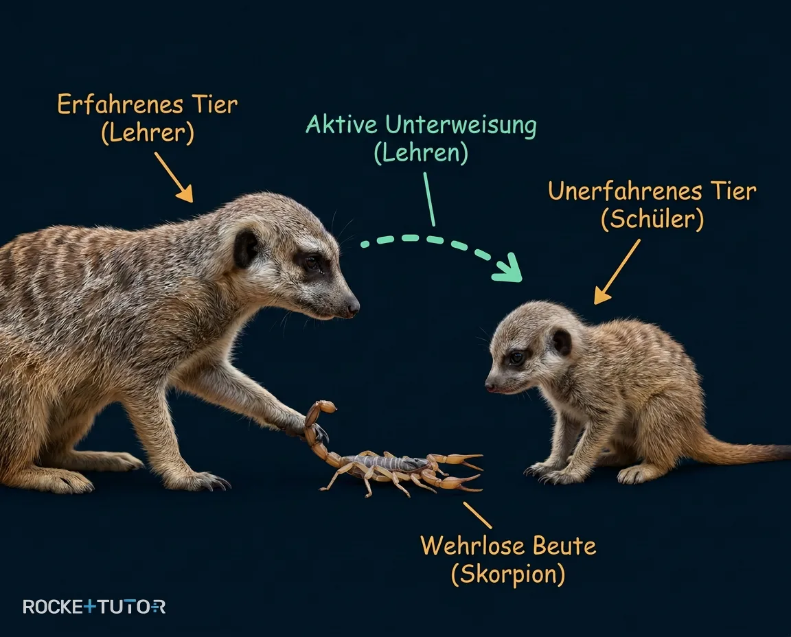 Erdmännchen mit Jungtier
