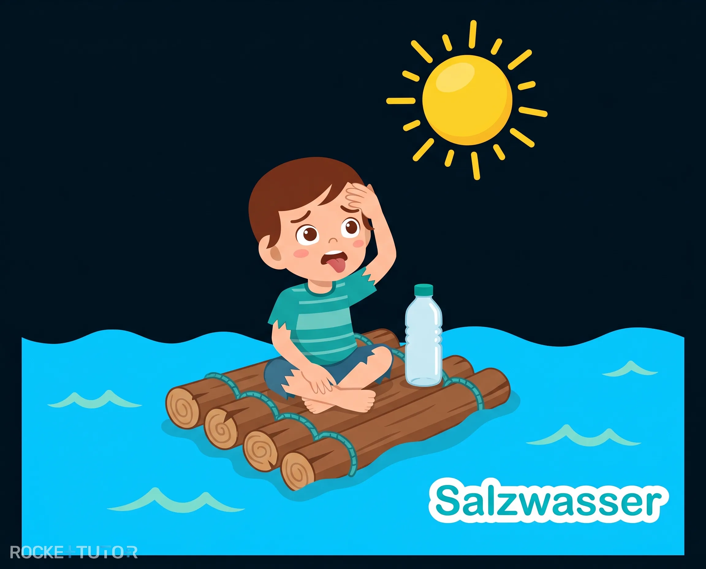 Floß auf dem Ozean
