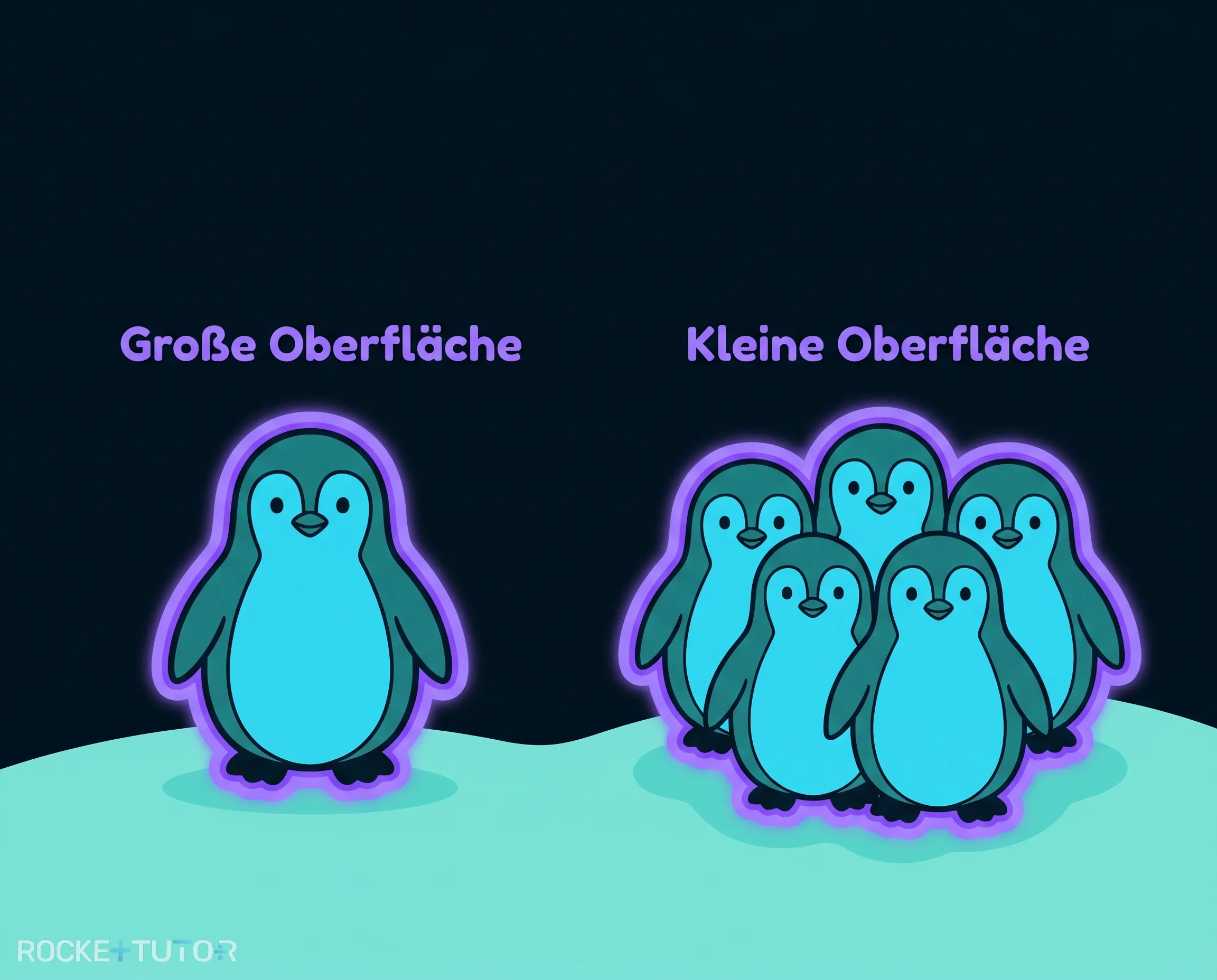 Pinguin alleine im Wind
