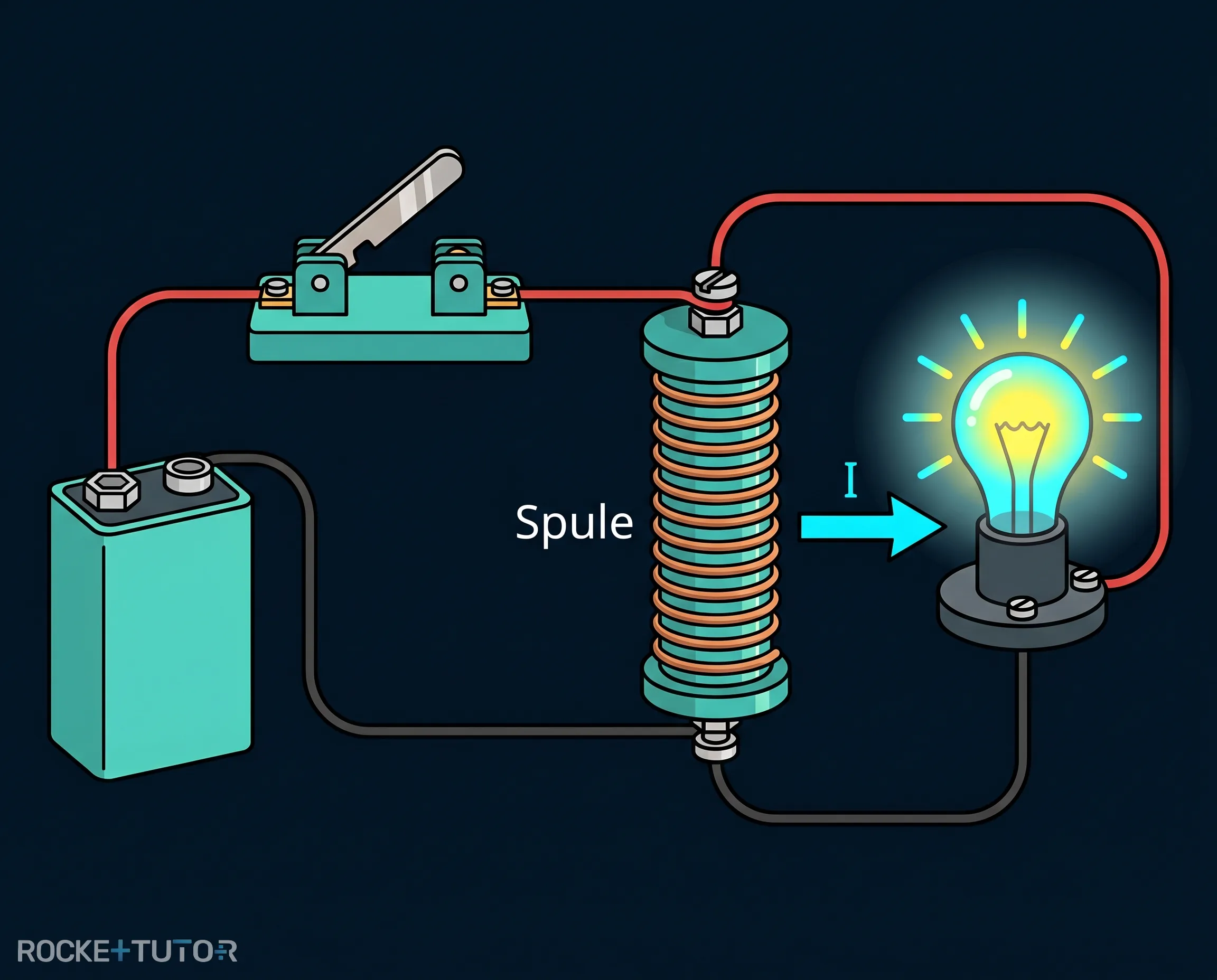 Elektromotor mit leuchtender Kontrolllampe