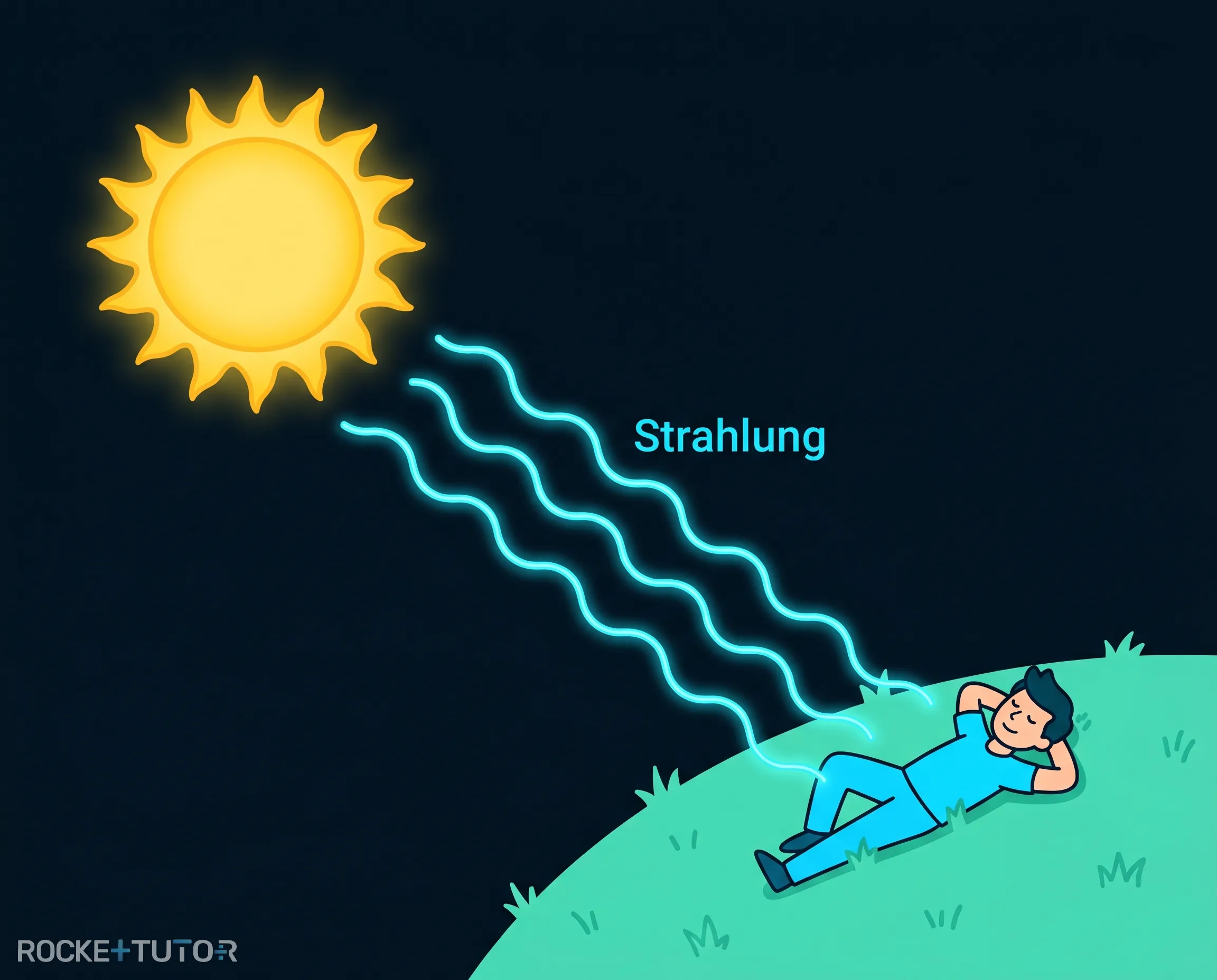 Sonne scheint auf Erde