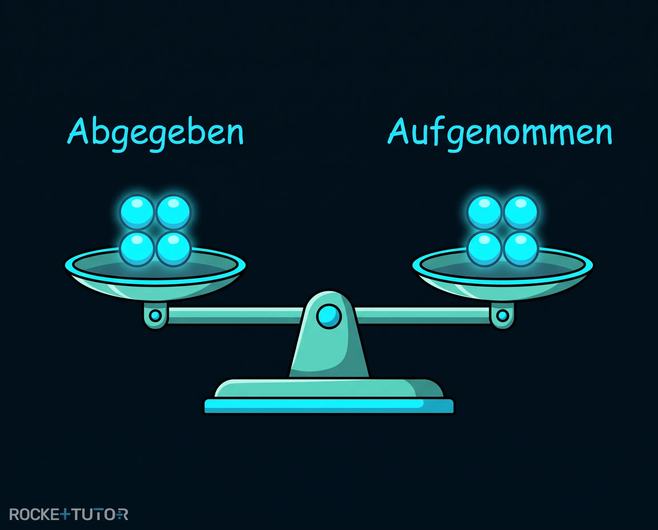 Schema des Donator-Akzeptor-Prinzips