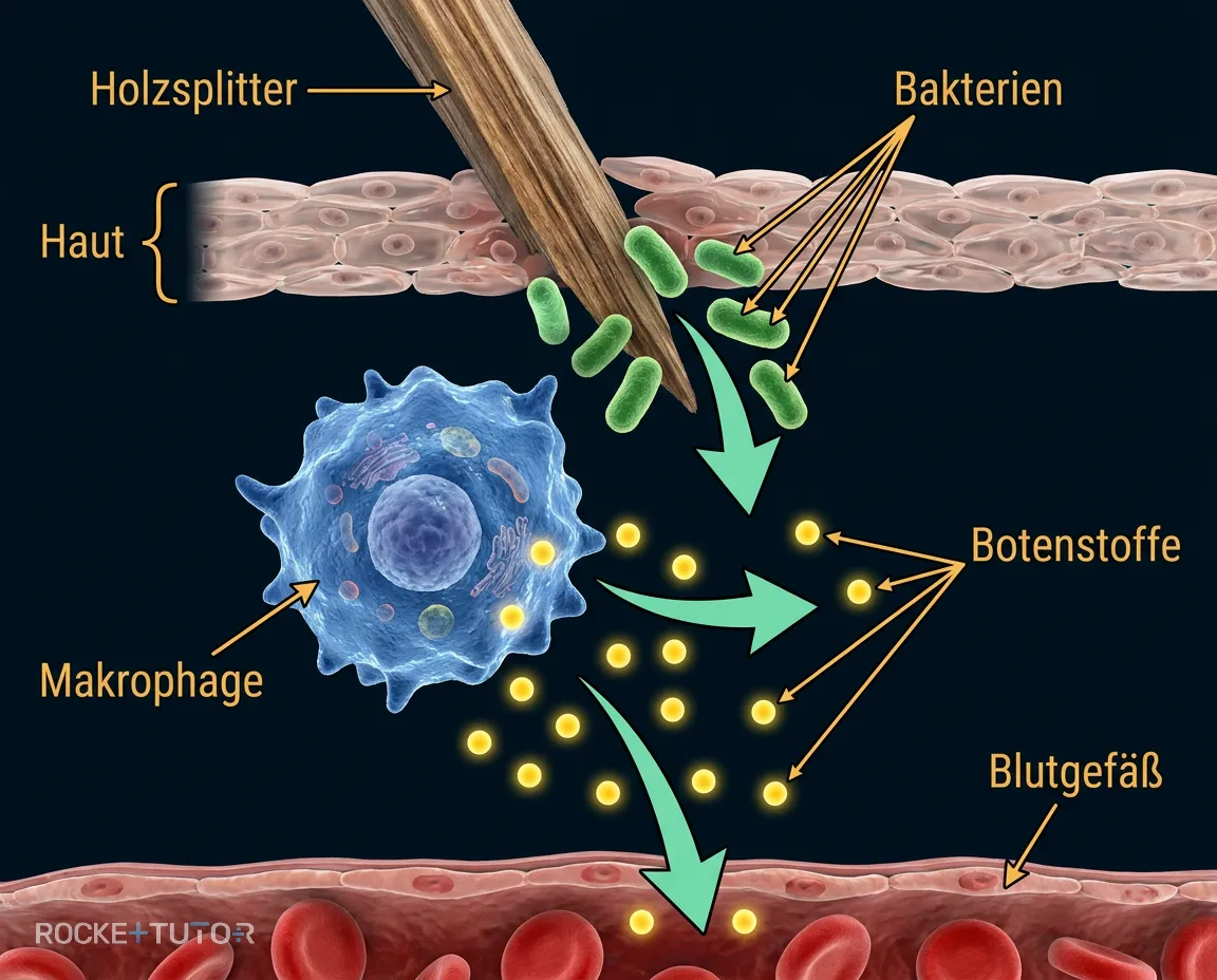Makrophagen schütten Botenstoffe aus