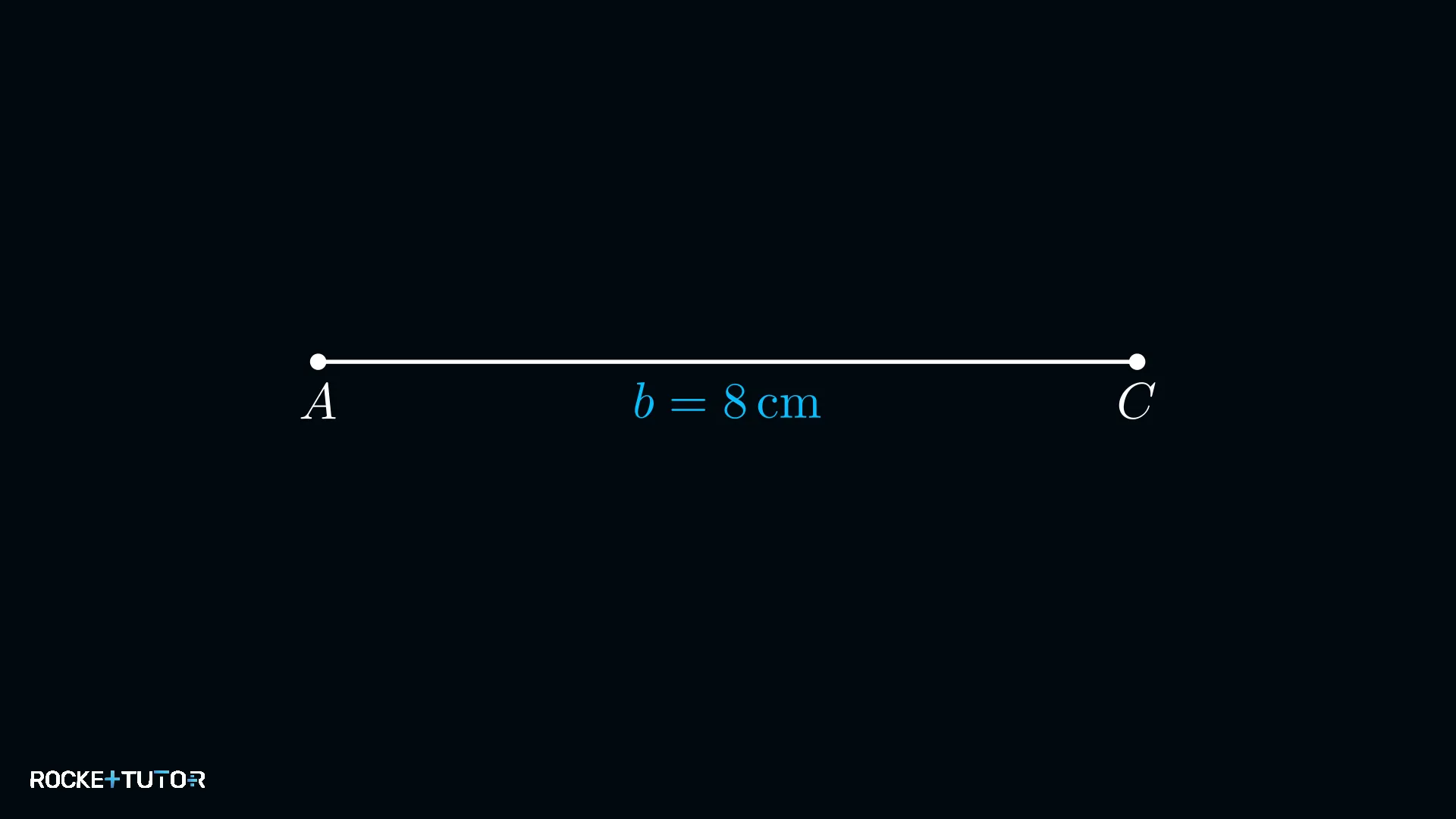 Grundseite b = 8 cm mit Punkten A und C