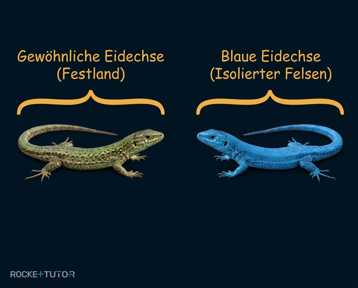 Blaue Eidechse auf Felsen