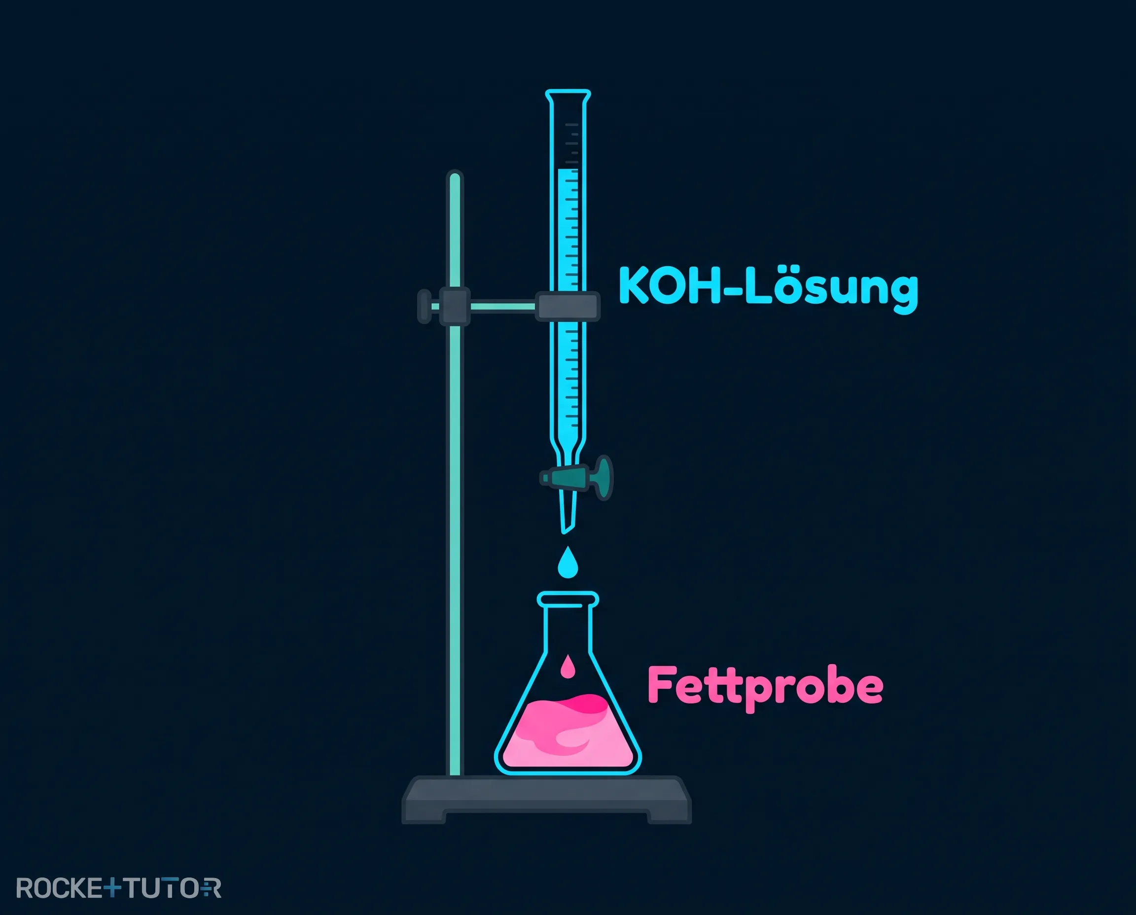 Titration Säurezahl Laboraufbau