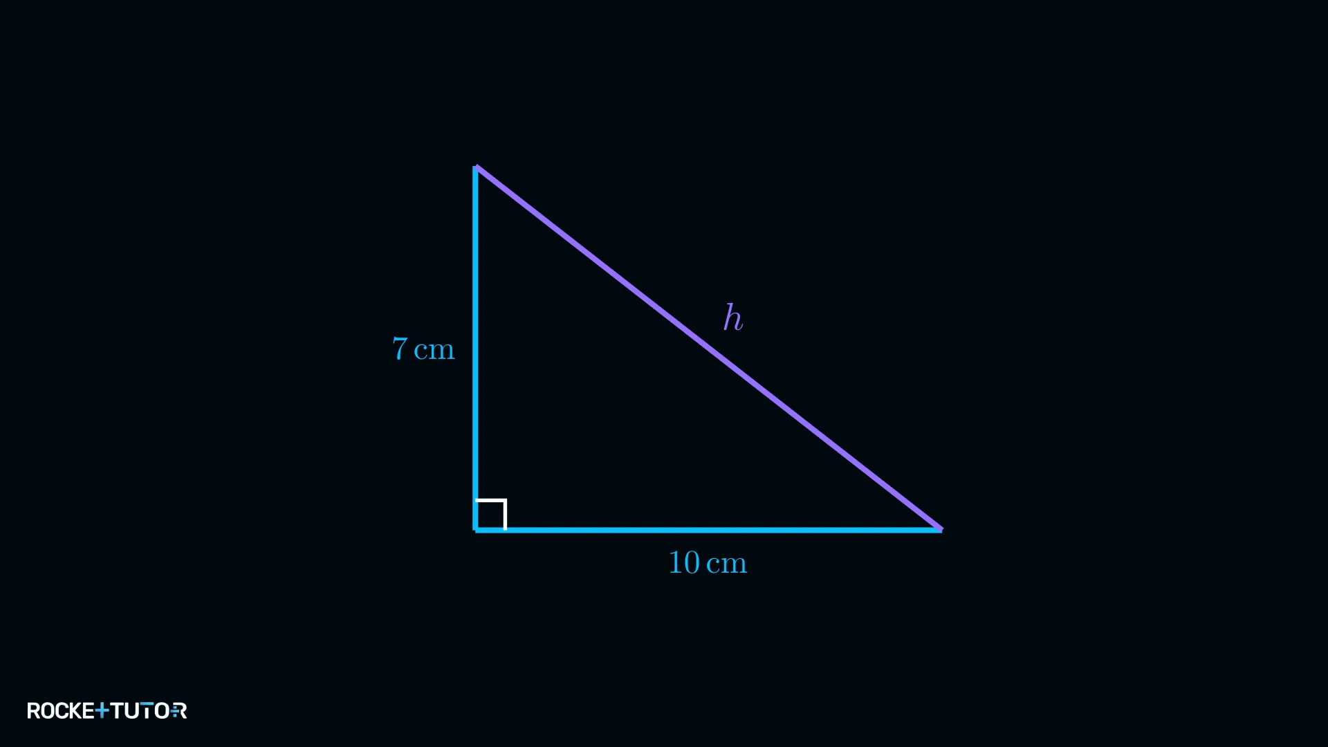 Dreieck mit Katheten 10 cm und 7 cm