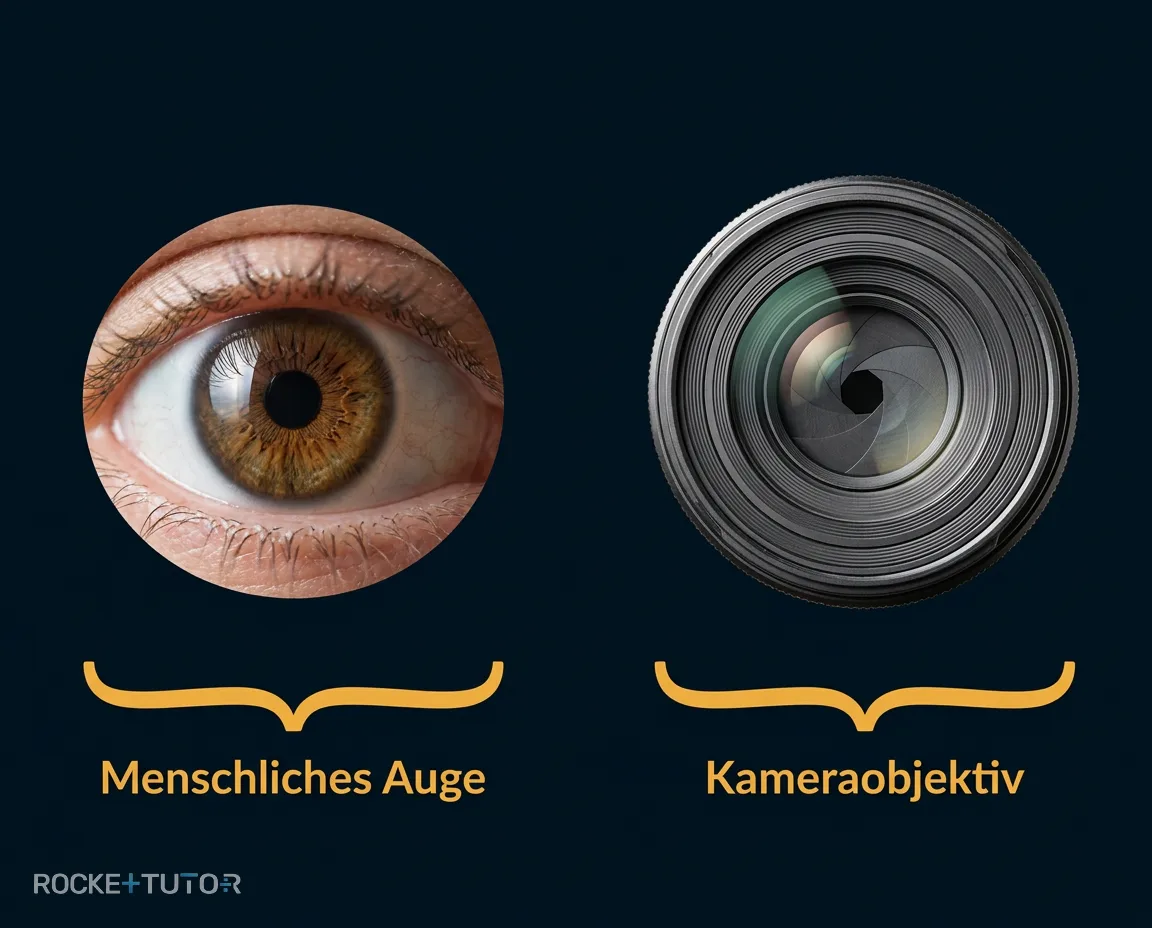 Auge und Kamera Vergleich